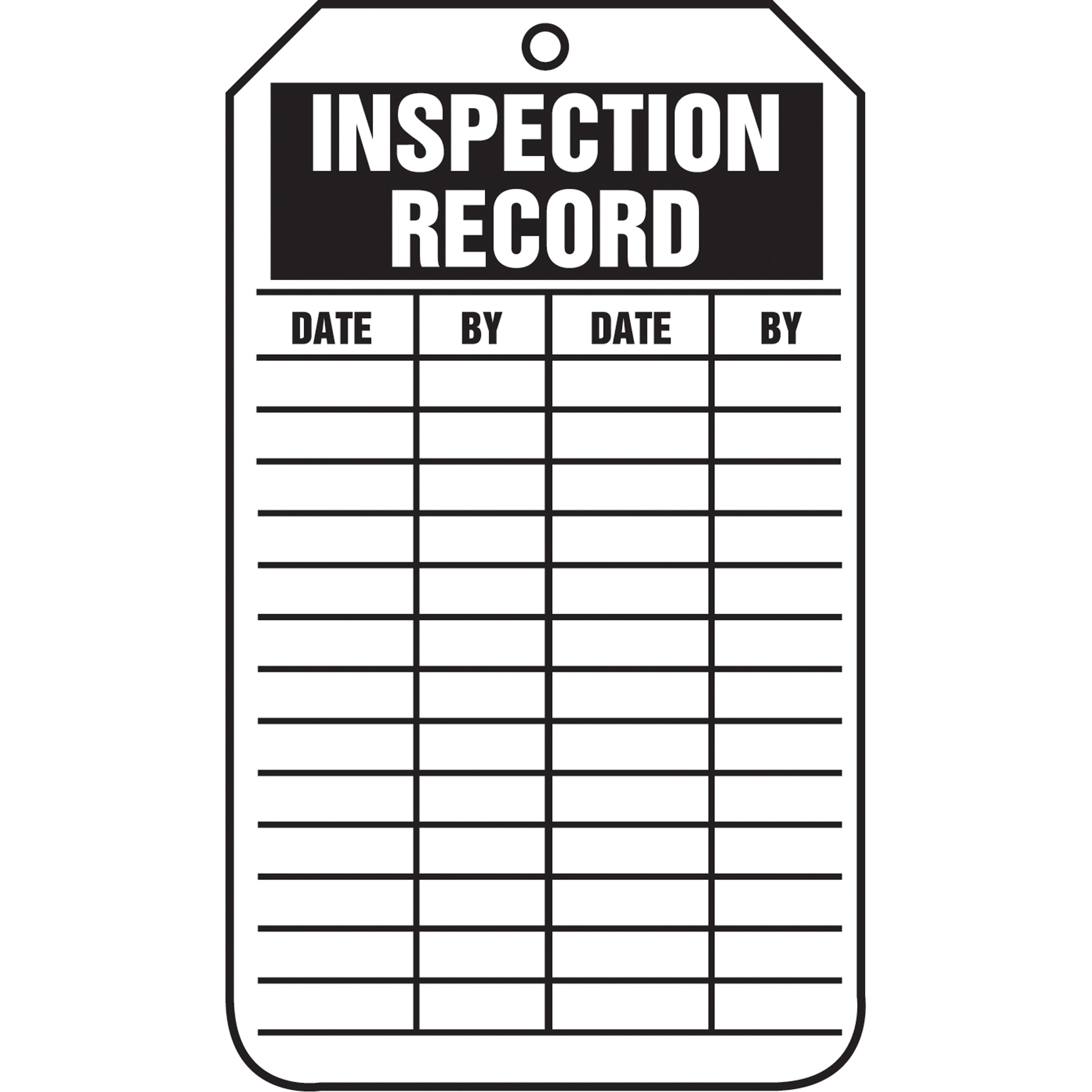 Accuform Signs Inspection Tags, Cardstock, 3-3/8" W x 5-7/8" H, English