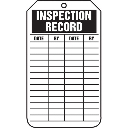 Accuform Signs Inspection Tags, Cardstock, 3-3/8" W x 5-7/8" H, English