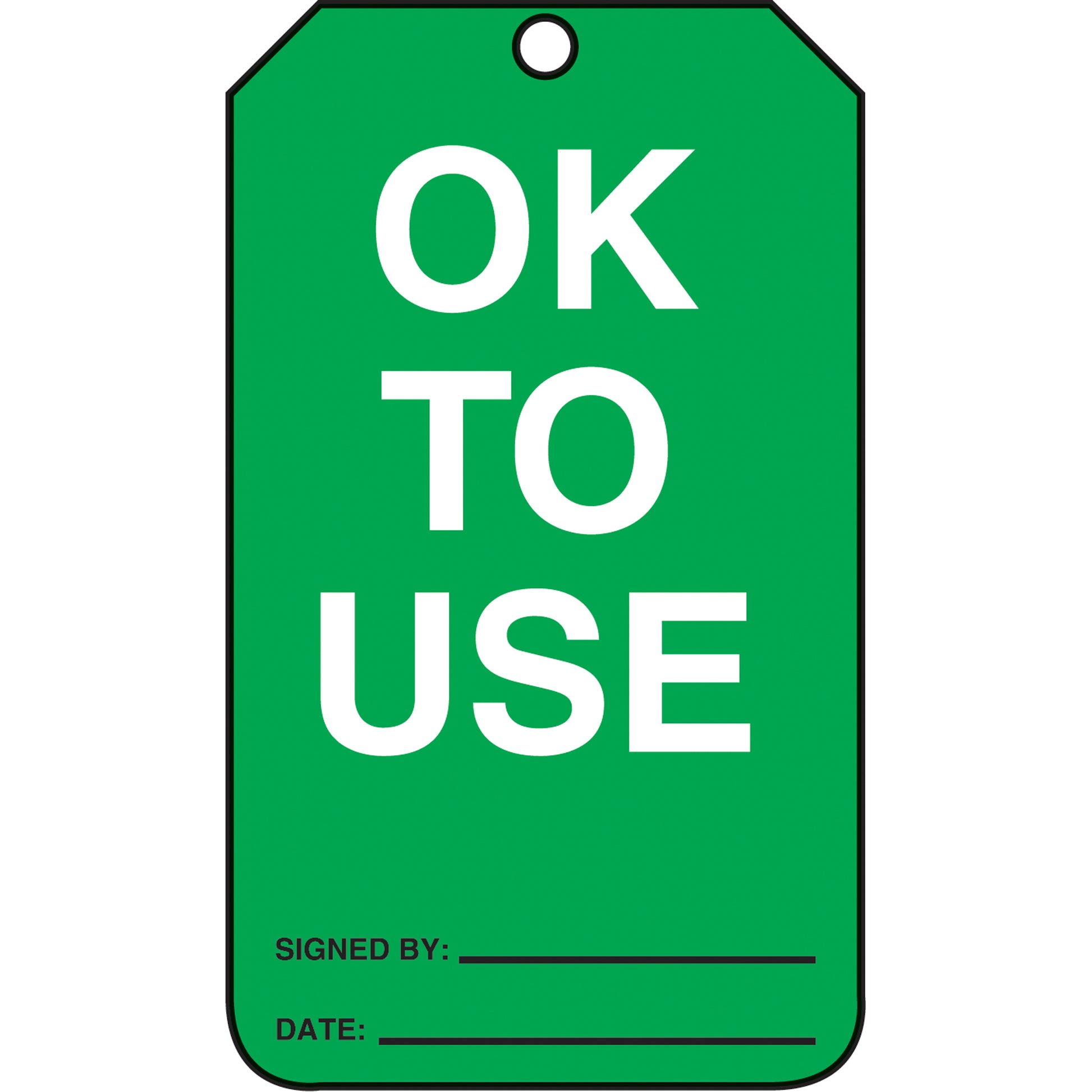 Accuform Signs Safety Tags, Plastic, 3-3/8" W x 5-7/8" H, English