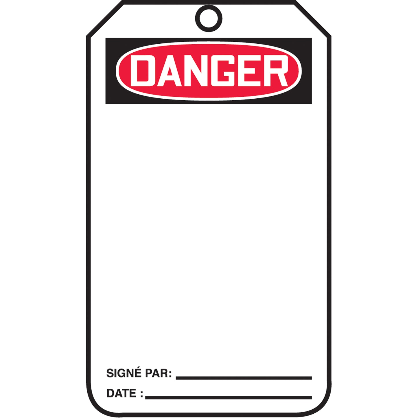 Accuform Signs Safety Tags, Cardstock, 3-1/8" W x 5-7/8" H, French