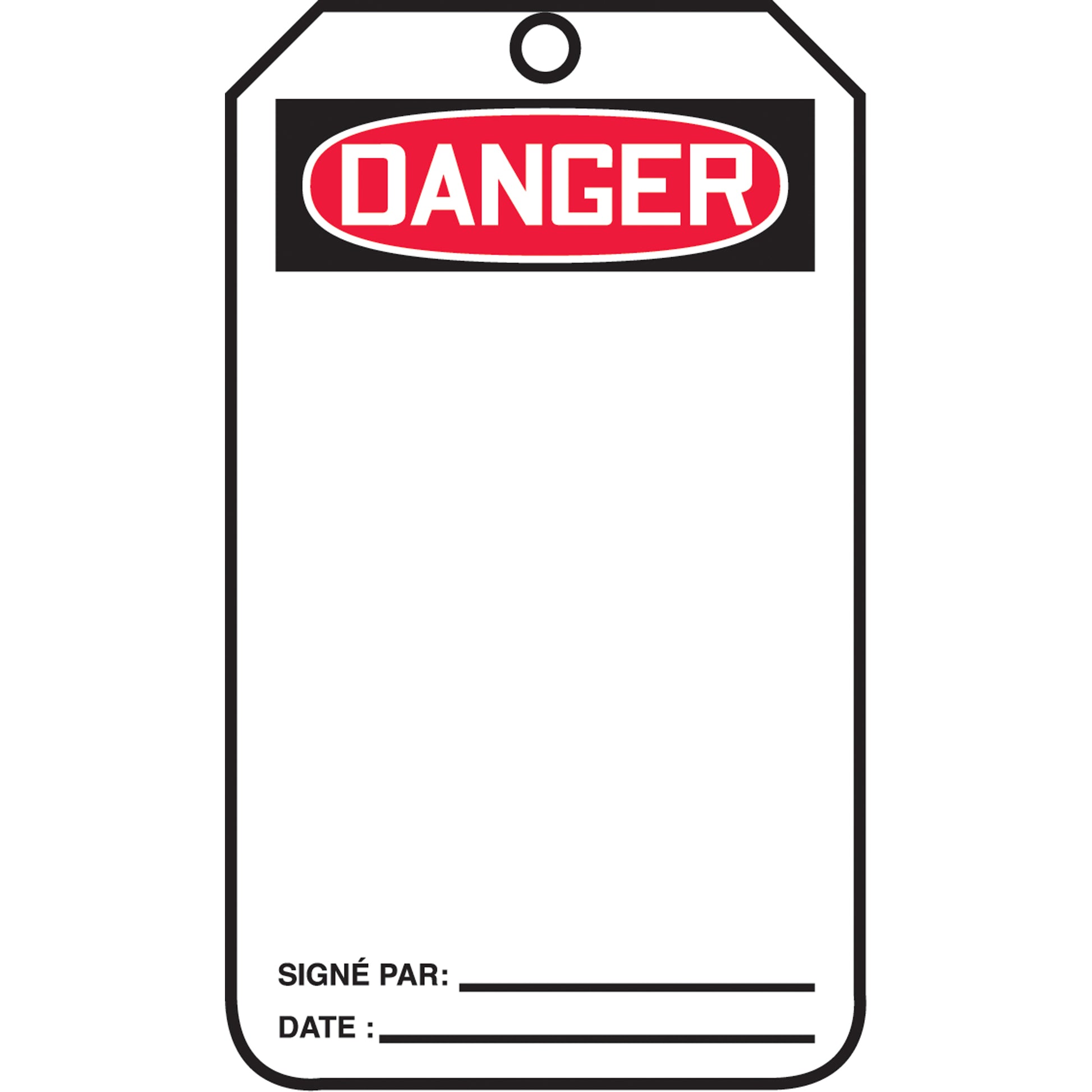 Accuform Signs Safety Tags, Cardstock, 3-1/8" W x 5-7/8" H, French