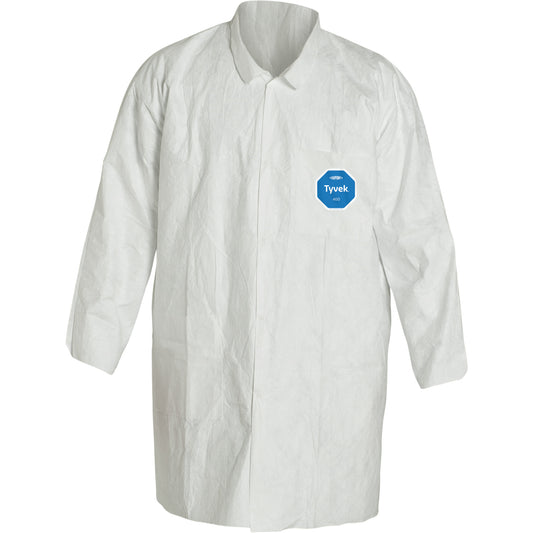 Dupont Personal Protection Lab Coat, Tyvek® 400, White, Medium