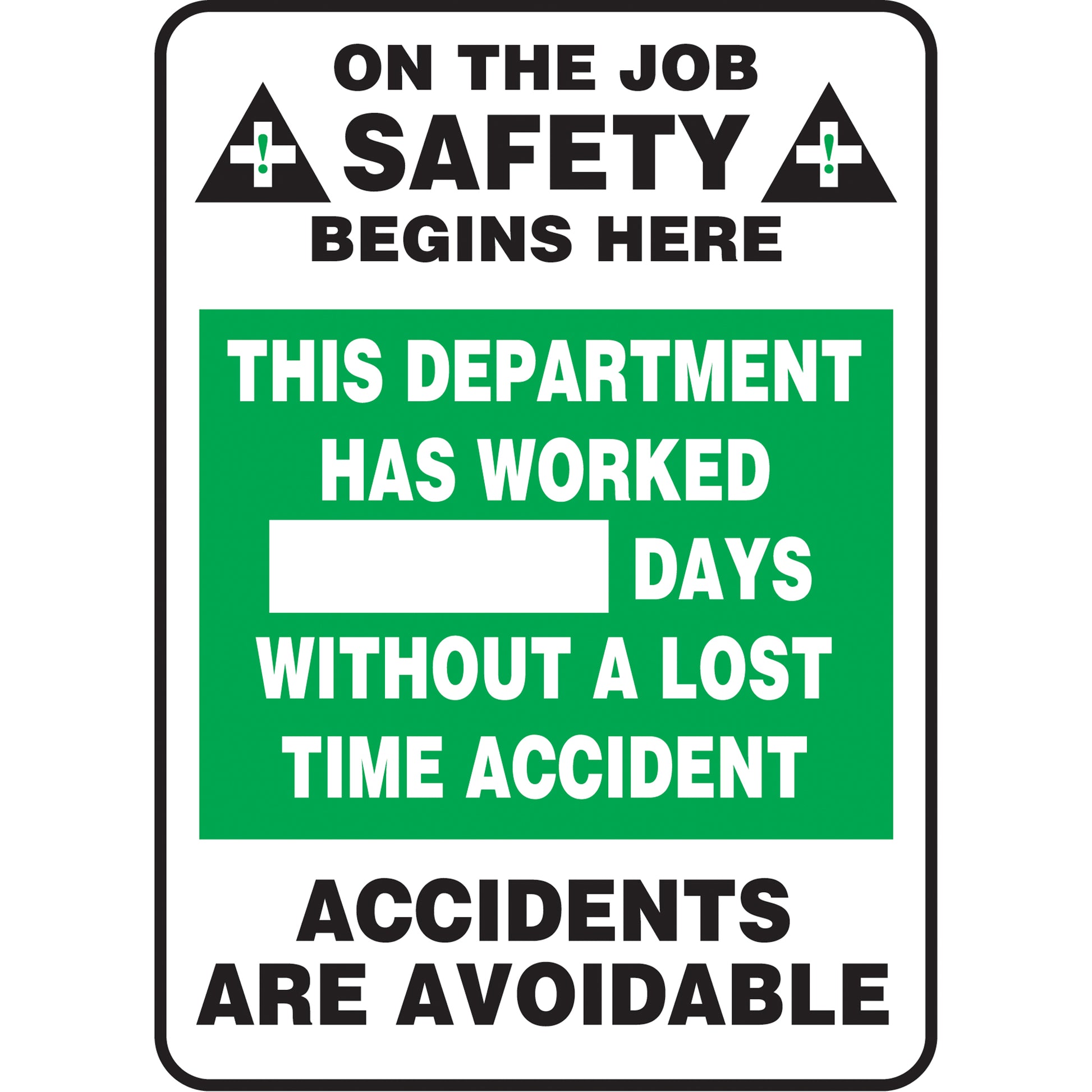 Accuform Signs Write-a-day Scoreboards, 28" x 20", Plastic, English with Pictogram