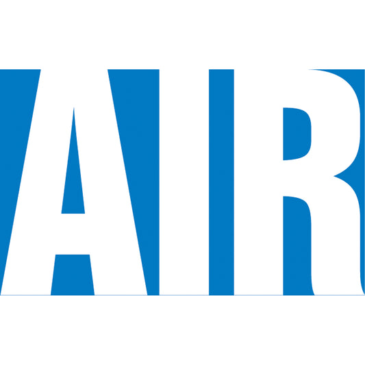Accuform Signs "Air" Pipe Marker, Self-Adhesive, 1" H x 8" W, White on Blue