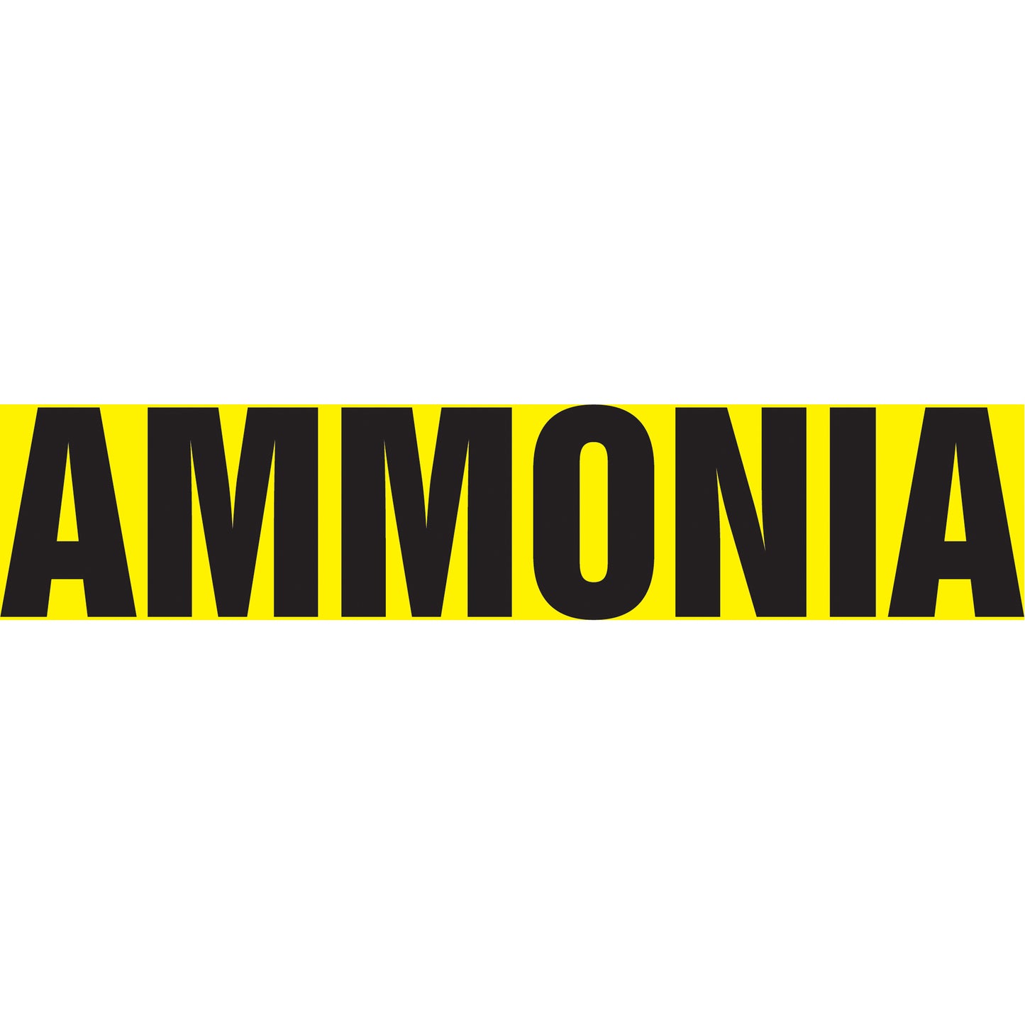 Accuform Signs "Ammonia" Pipe Marker, Self-Adhesive, 1" H x 8" W, Black on Yellow