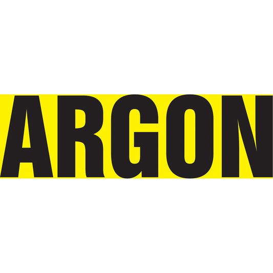 Accuform Signs "Argon" Pipe Marker, Self-Adhesive, 2-1/2" H x 12" W, Black on Yellow