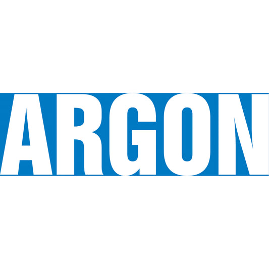 Accuform Signs "Argon" Pipe Marker, Self-Adhesive, 1" H x 8" W, White on Blue