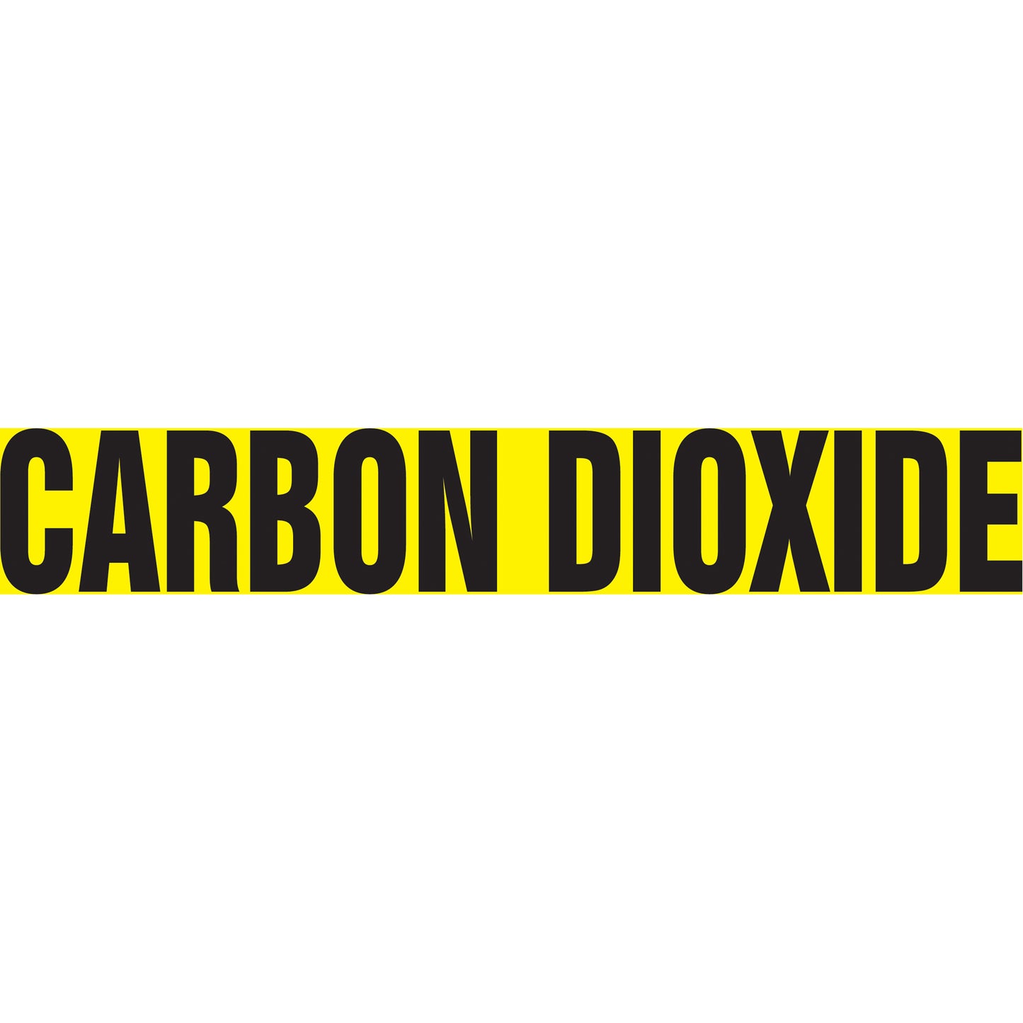 Accuform Signs "Carbon Dioxide" Pipe Markers, Self-Adhesive, 4" H x 24" W, Black on Yellow