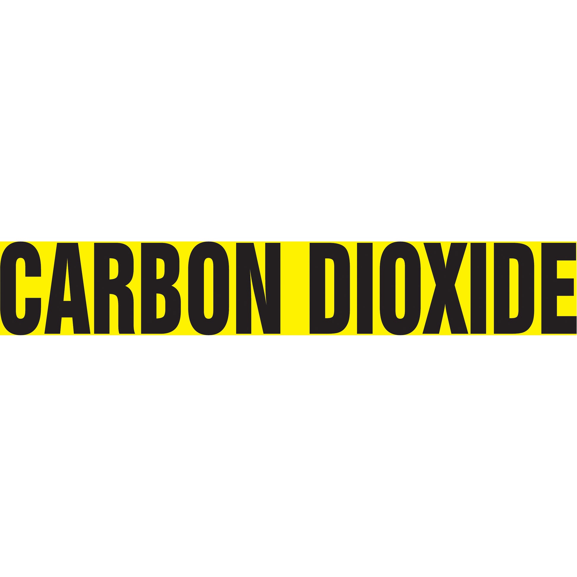 Accuform Signs "Carbon Dioxide" Pipe Markers, Self-Adhesive, 4" H x 24" W, Black on Yellow