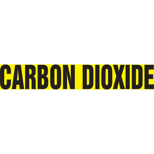 Accuform Signs "Carbon Dioxide" Pipe Markers, Self-Adhesive, 4" H x 24" W, Black on Yellow