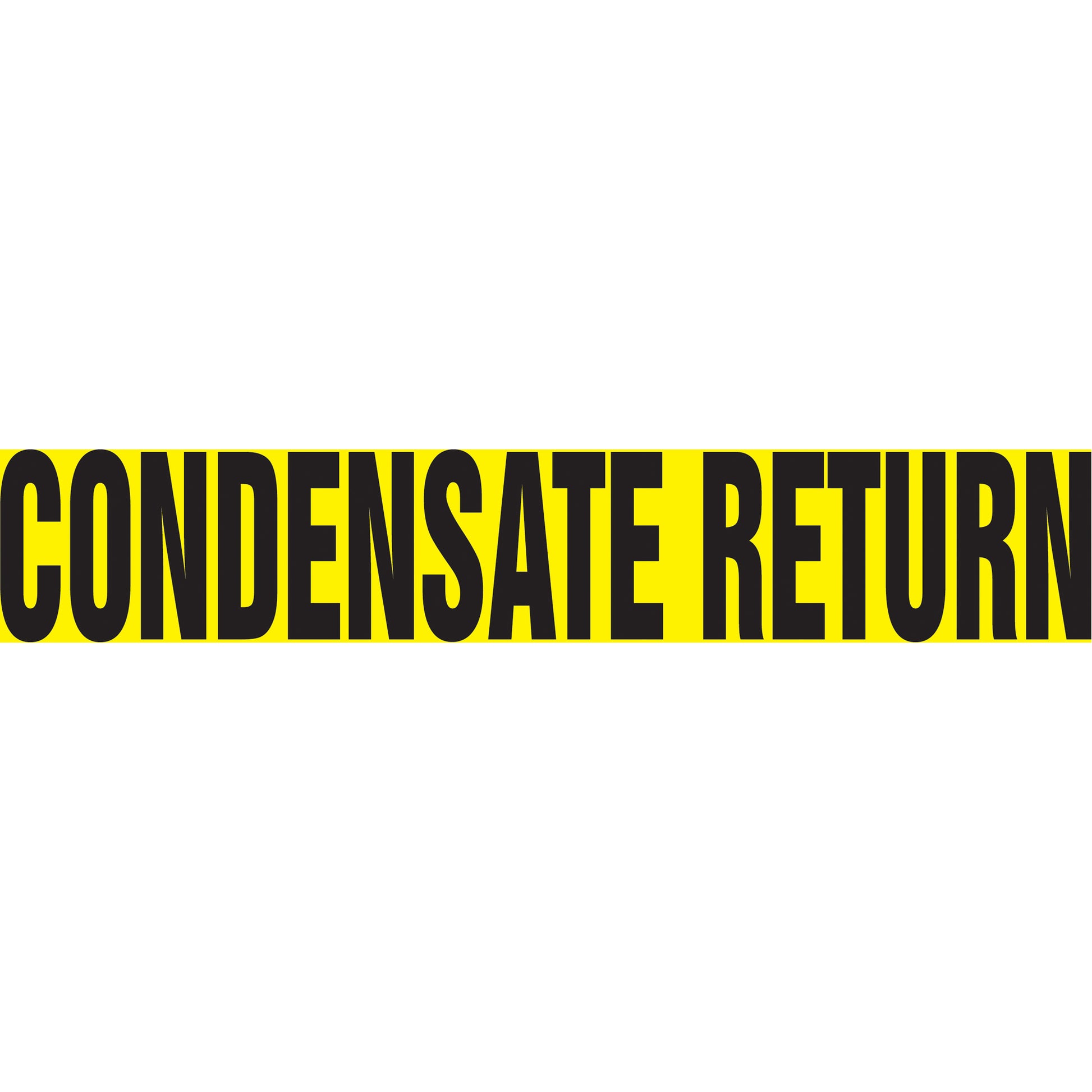 Accuform Signs "Condensate Return" Pipe Markers, Self-Adhesive, 4" H x 24" W, Black on Yellow