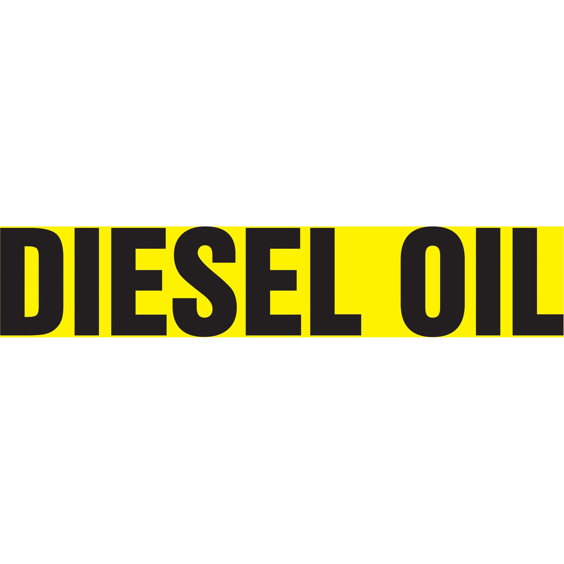Accuform Signs "Diesel Oil" Pipe Markers, Self-Adhesive, 4" H x 24" W, Black on Yellow