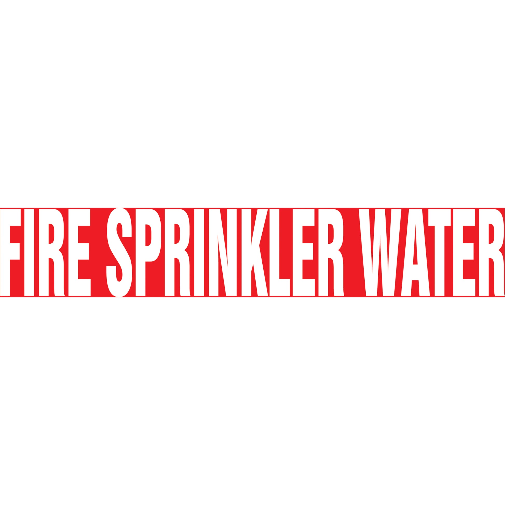 Accuform Signs "Fire Sprinkler Water" Pipe Marker, Self-Adhesive, 2-1/2" H x 12" W, White on Red