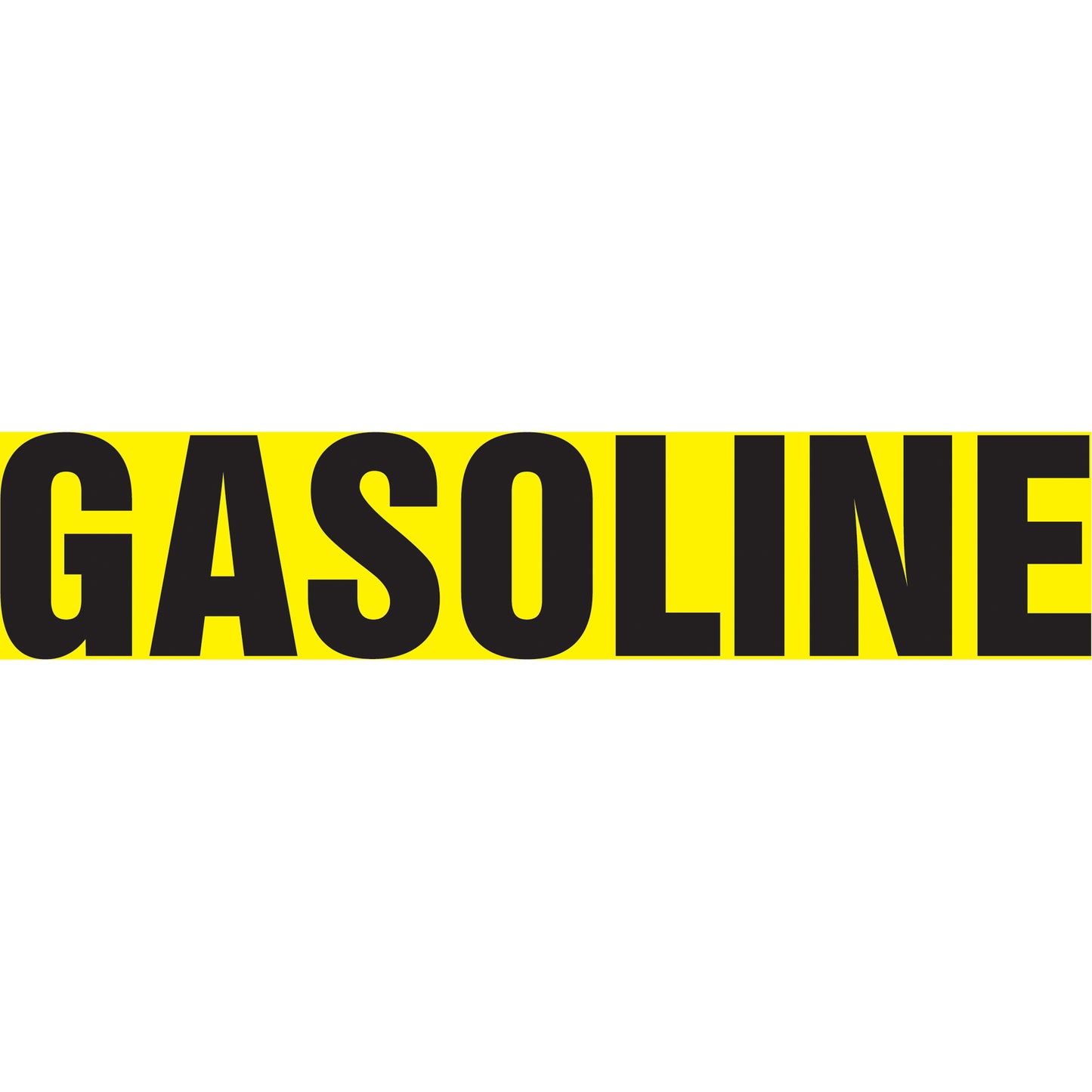 Accuform Signs "Gasoline" Pipe Marker, Self-Adhesive, 2-1/2" H x 12" W, Black on Yellow