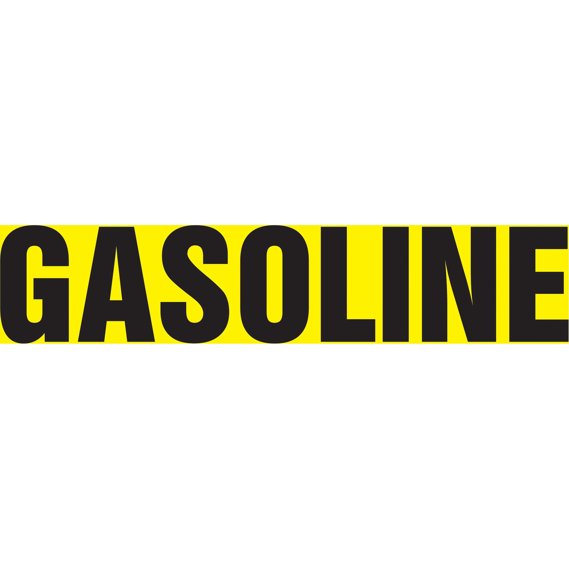 Accuform Signs "Gasoline" Pipe Marker, Self-Adhesive, 2-1/2" H x 12" W, Black on Yellow
