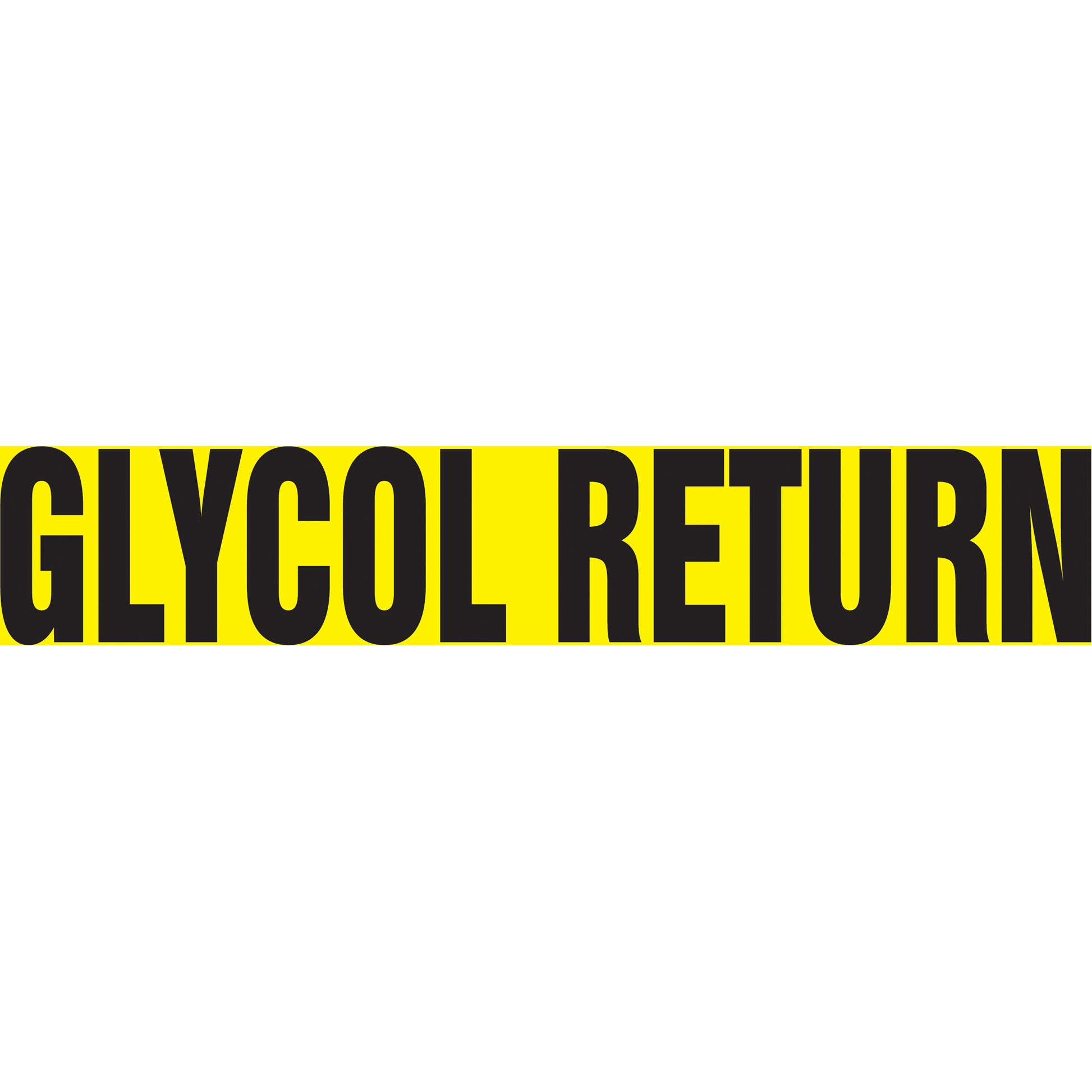 Accuform Signs "Glycol Return" Pipe Markers, Self-Adhesive, 2-1/2" H x 12" W, Black on Yellow