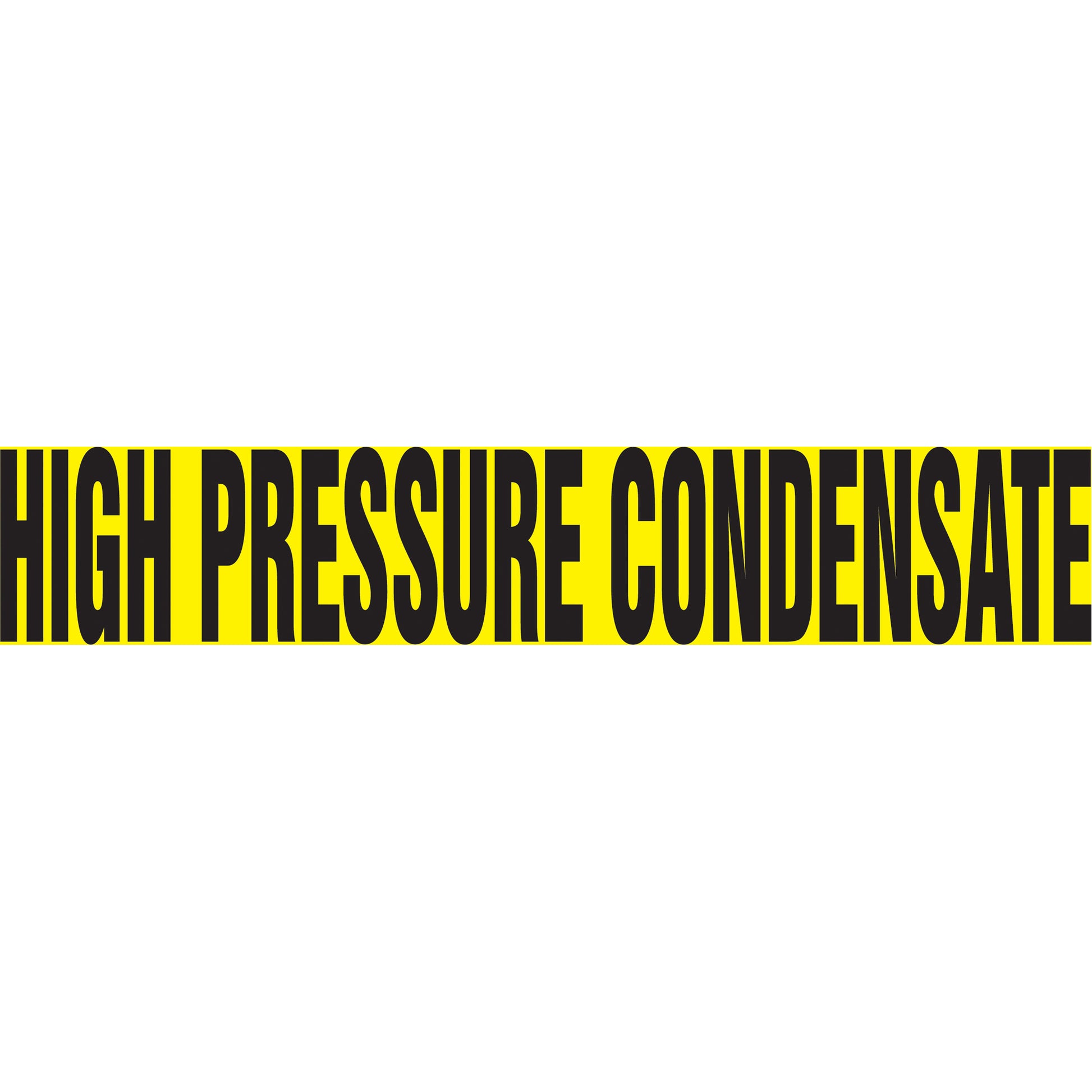 Accuform Signs "High Pressure Condensate" Pipe Marker, Self-Adhesive, 1-1/2" H x 8" W, Black on Yellow