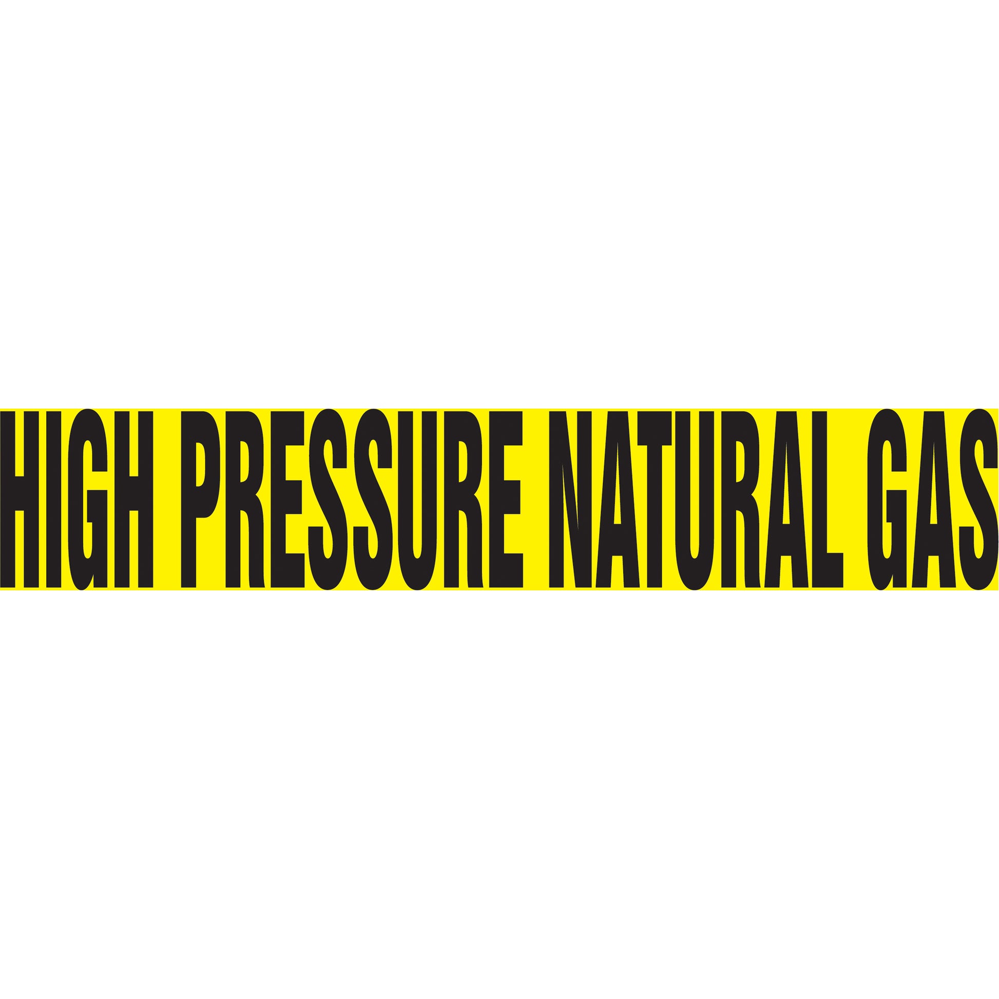 Accuform Signs "High Pressure Natural Gas" Pipe Markers, Self-Adhesive, 2-1/2" H x 12" W, Black on Yellow