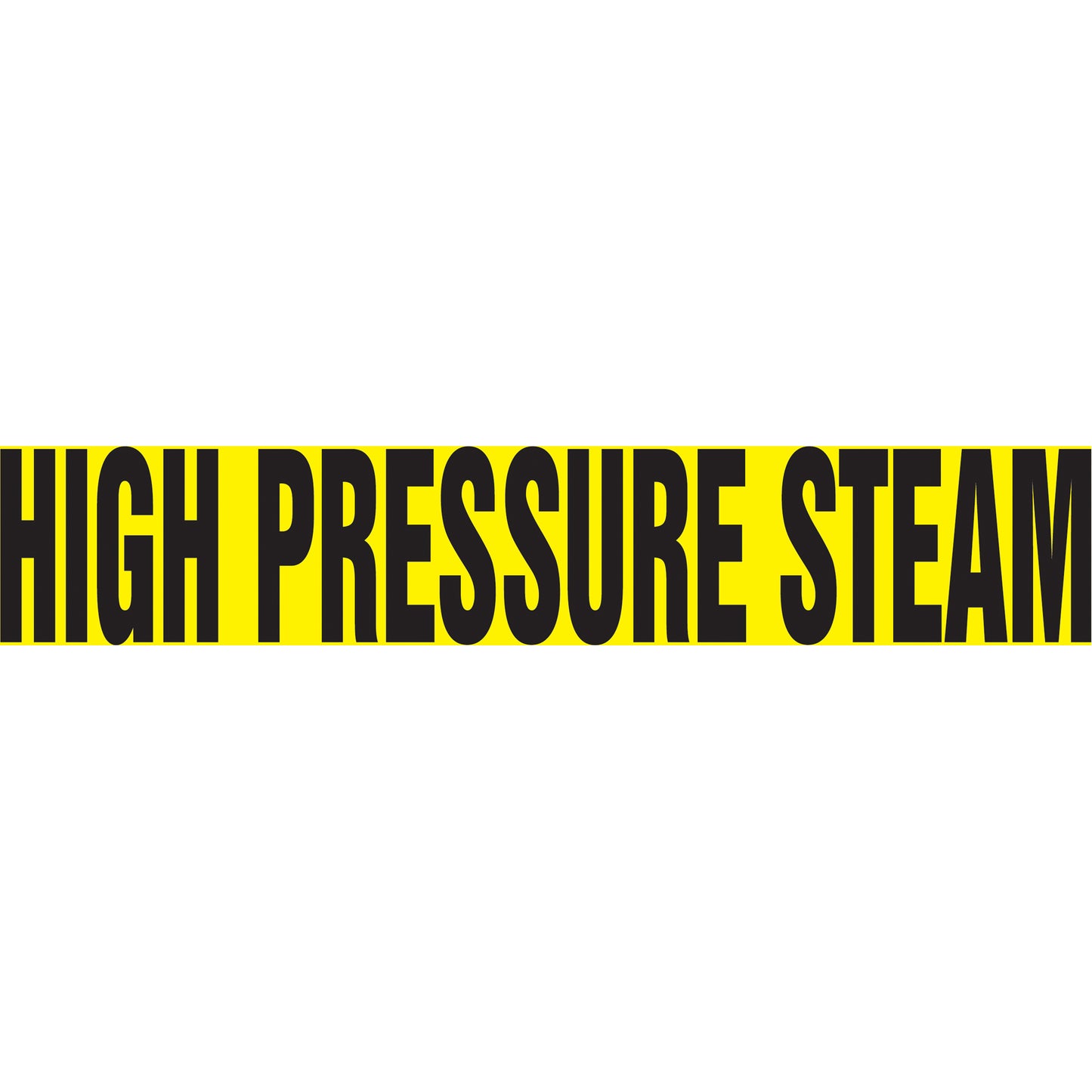 Accuform Signs "High Pressure Steam" Pipe Markers, Self-Adhesive, 2-1/2" H x 12" W, Black on Yellow