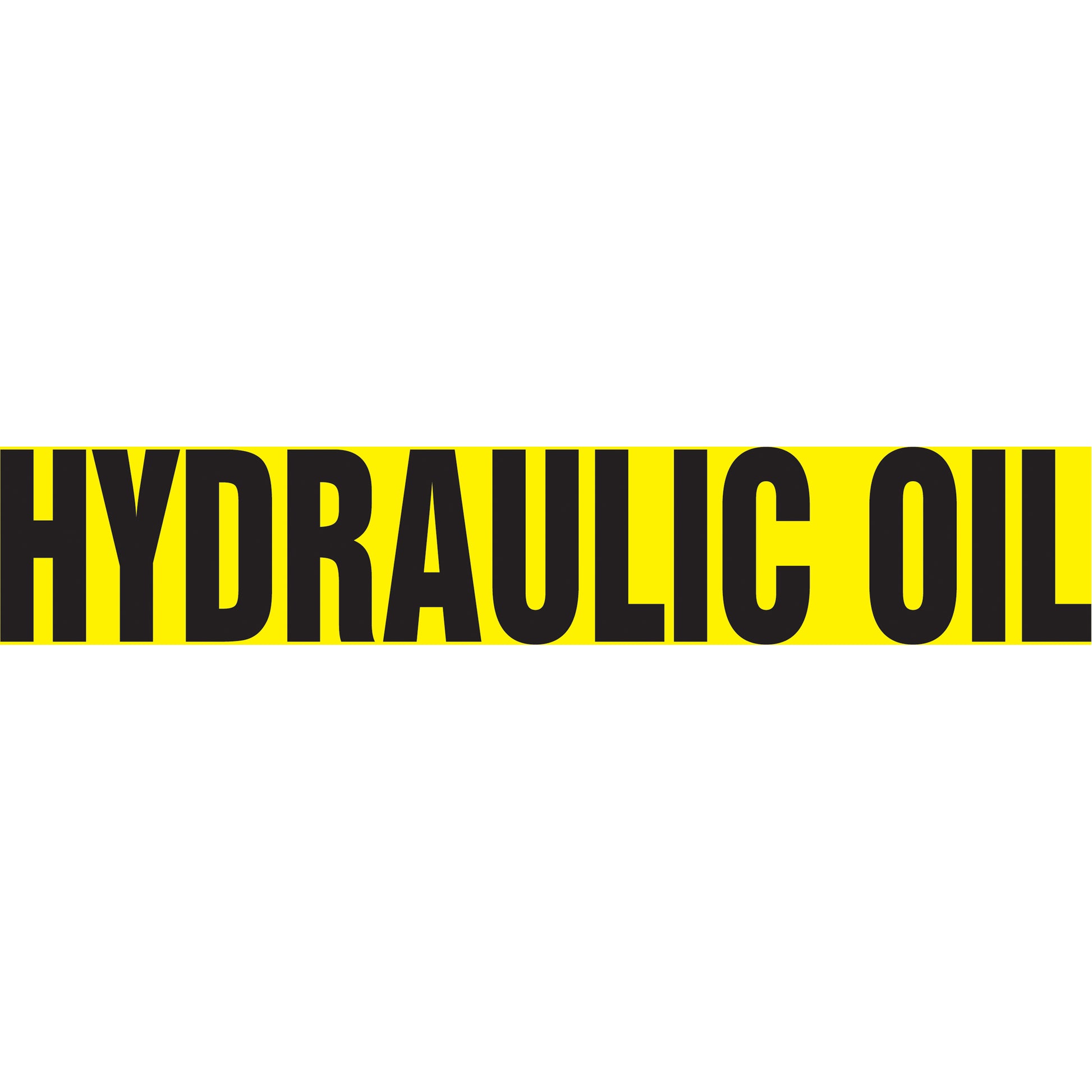 Accuform Signs "Hydraulic Oil" Pipe Marker, Self-Adhesive, 4" H x 24" W, Black on Yellow