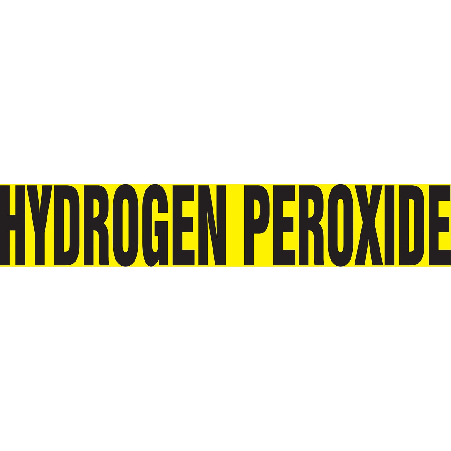 Accuform Signs "Hydrogen Peroxide" Pipe Markers, Self-Adhesive, 4" H x 24" W, Black on Yellow