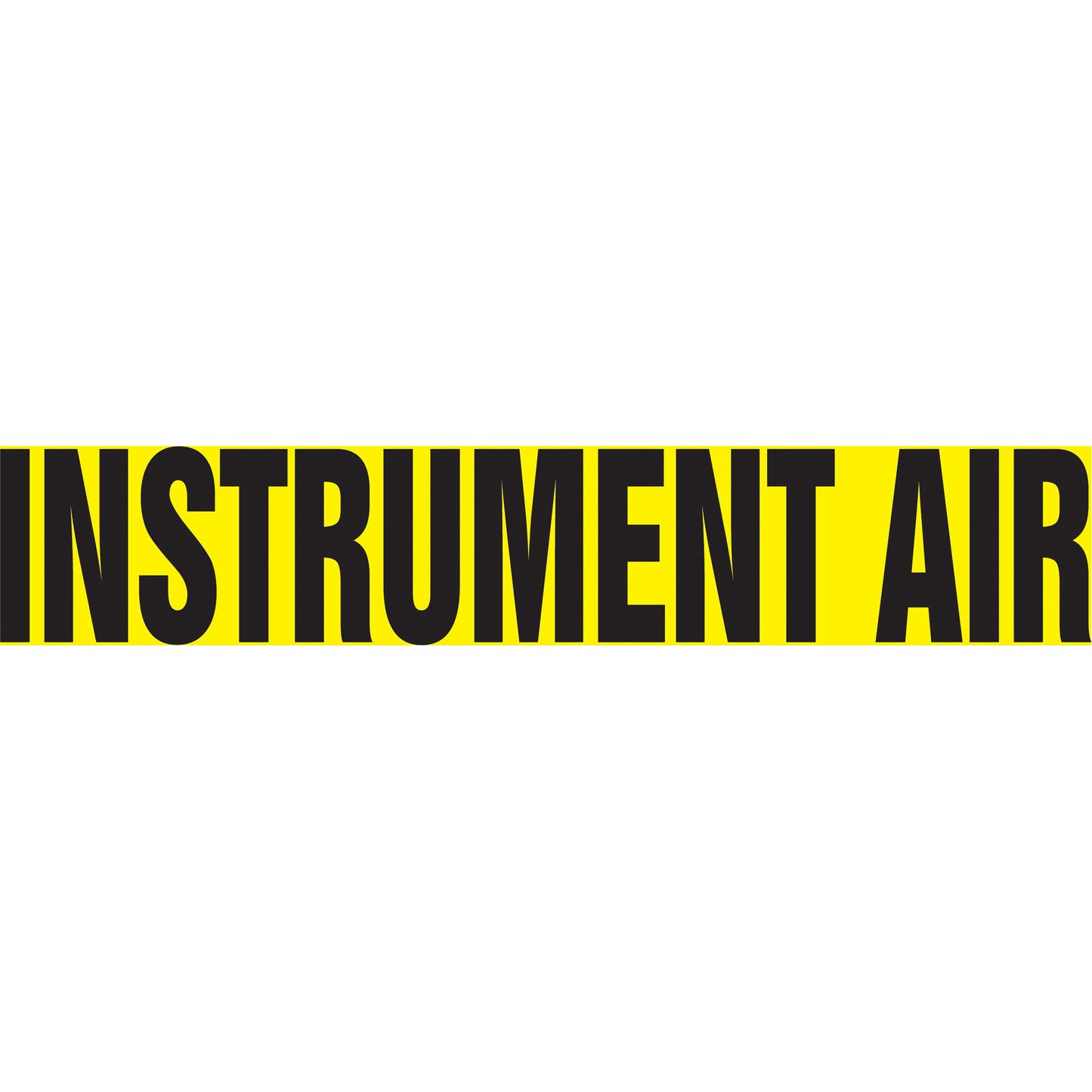 Accuform Signs "Instrument Air" Pipe Marker, Self-Adhesive, 2-1/2" H x 12" W, Black on Yellow