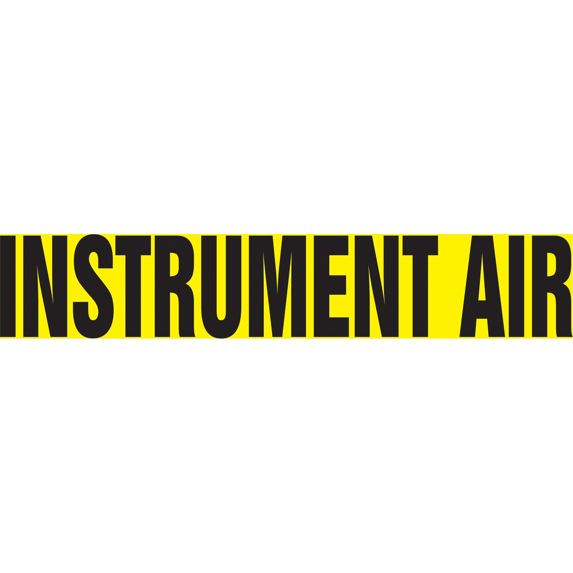 Accuform Signs "Instrument Air" Pipe Marker, Self-Adhesive, 2-1/2" H x 12" W, Black on Yellow
