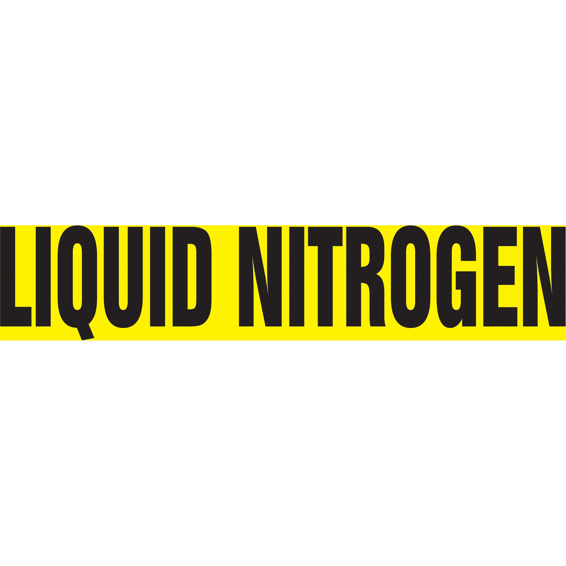 Accuform Signs "Liquid Nitrogen" Pipe Marker, Self-Adhesive, 1" H x 8" W, Black on Yellow