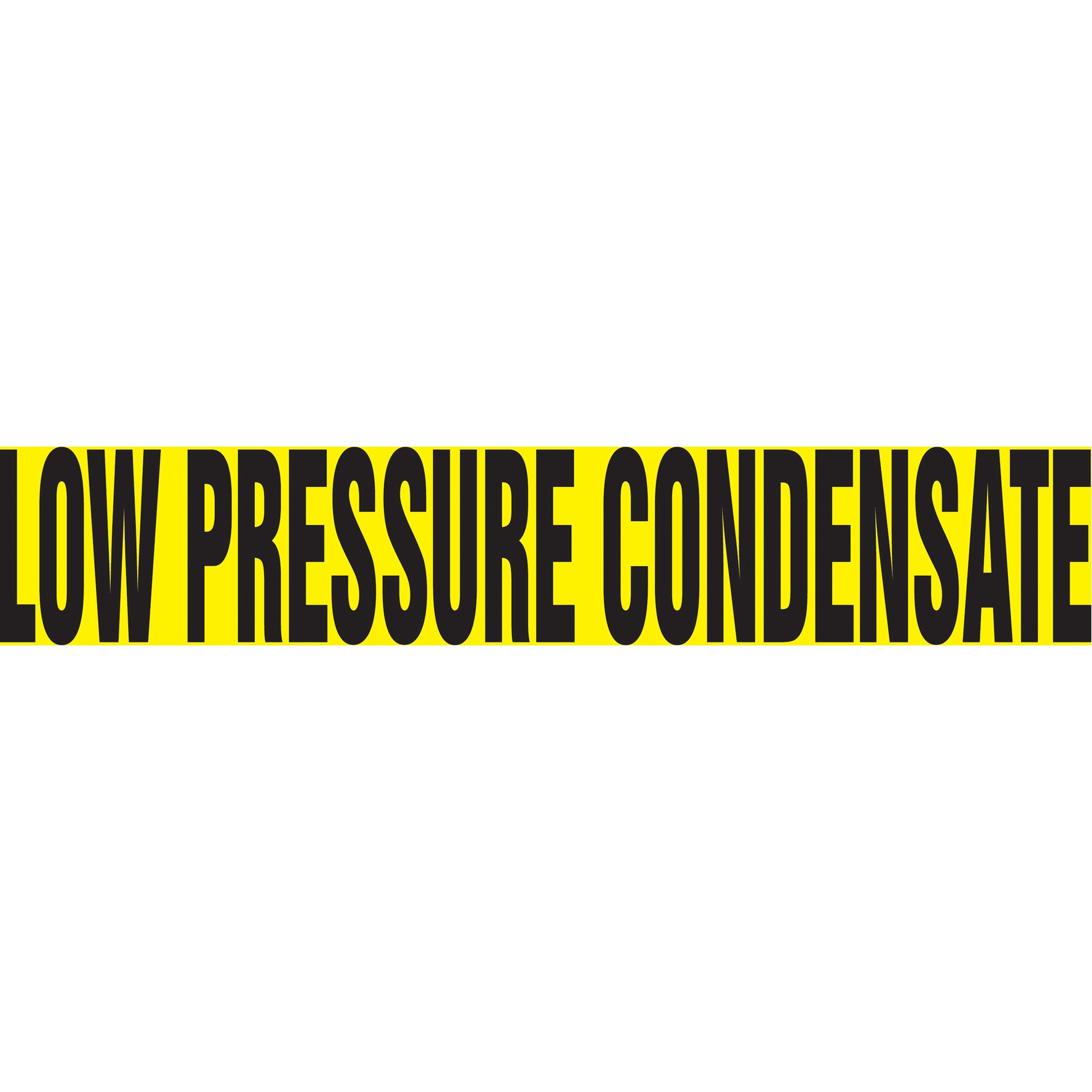 Accuform Signs "Low Pressure Condensate" Pipe Markers, Self-Adhesive, 4" H x 24" W, Black on Yellow