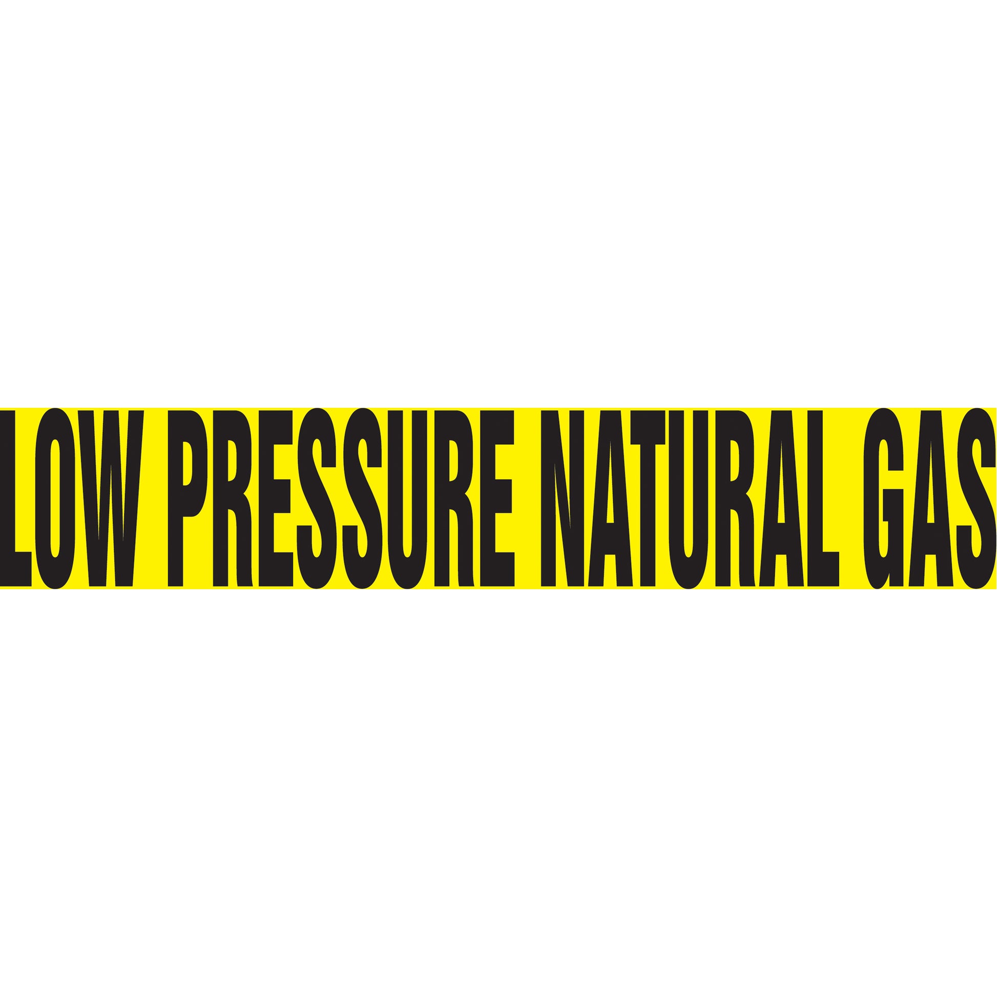 Accuform Signs "Low Pressure Natural Gas" Pipe Marker, Self-Adhesive, 1-1/2" H x 8" W, Black on Yellow