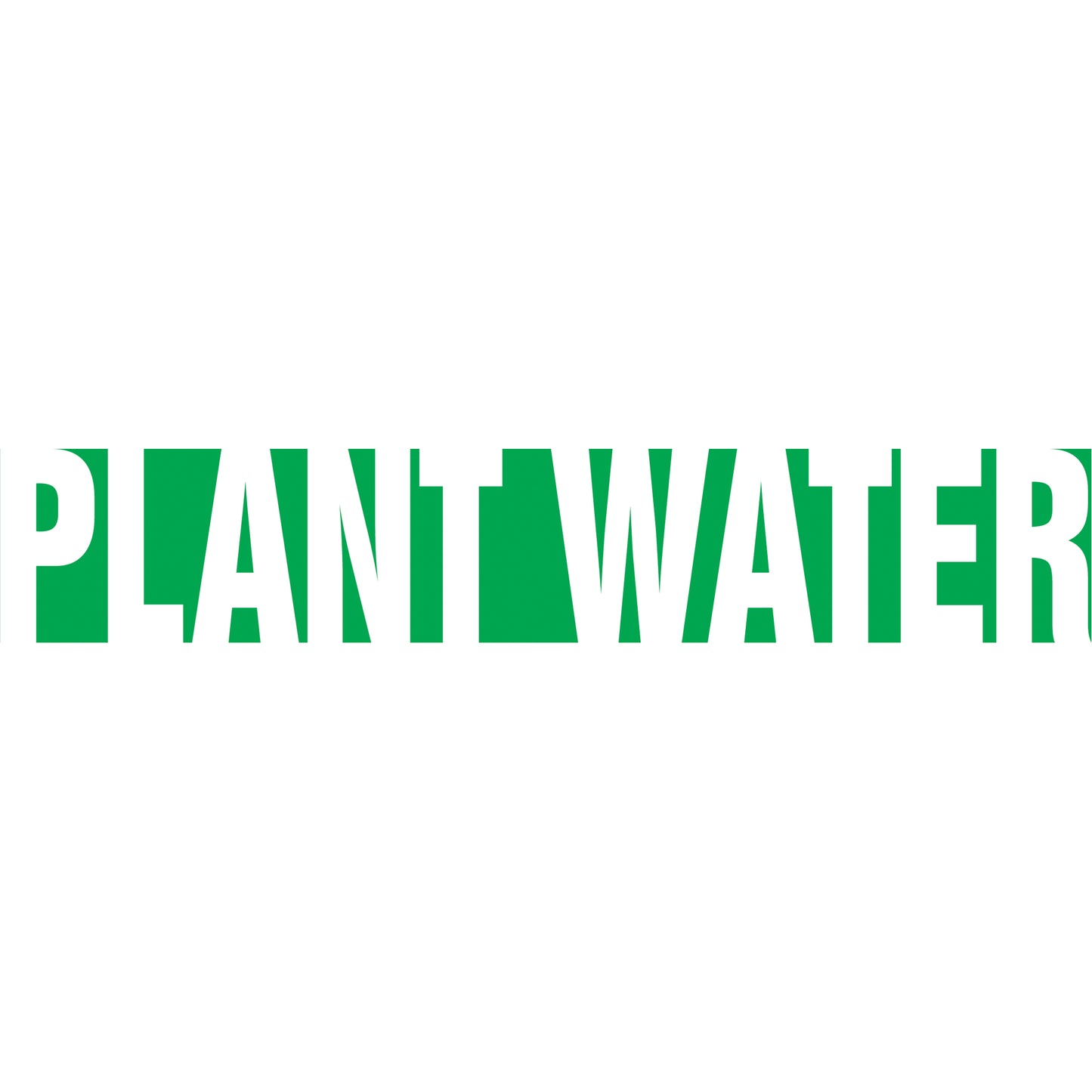 Accuform Signs "Plant Water" Pipe Markers, Self-Adhesive, 4" H x 24" W, White on Green