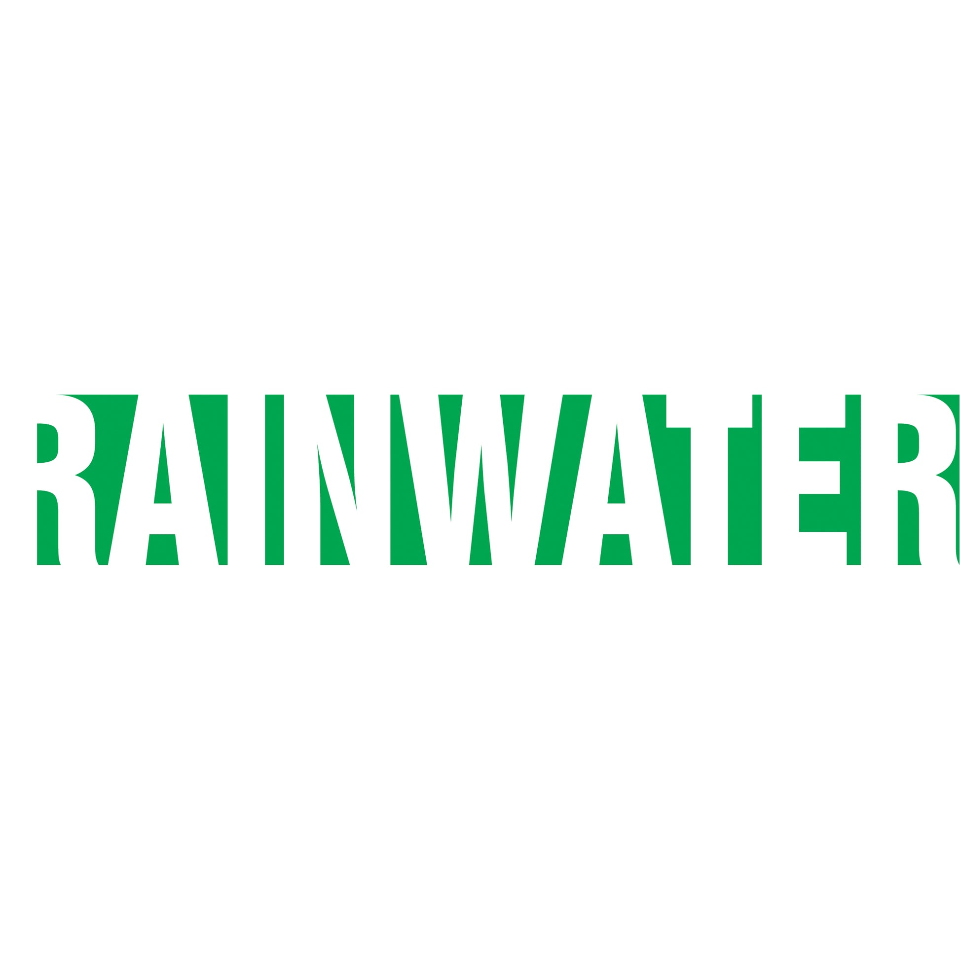 Accuform Signs "Rain Water" Pipe Markers, Self-Adhesive, 4" H x 24" W, White on Green