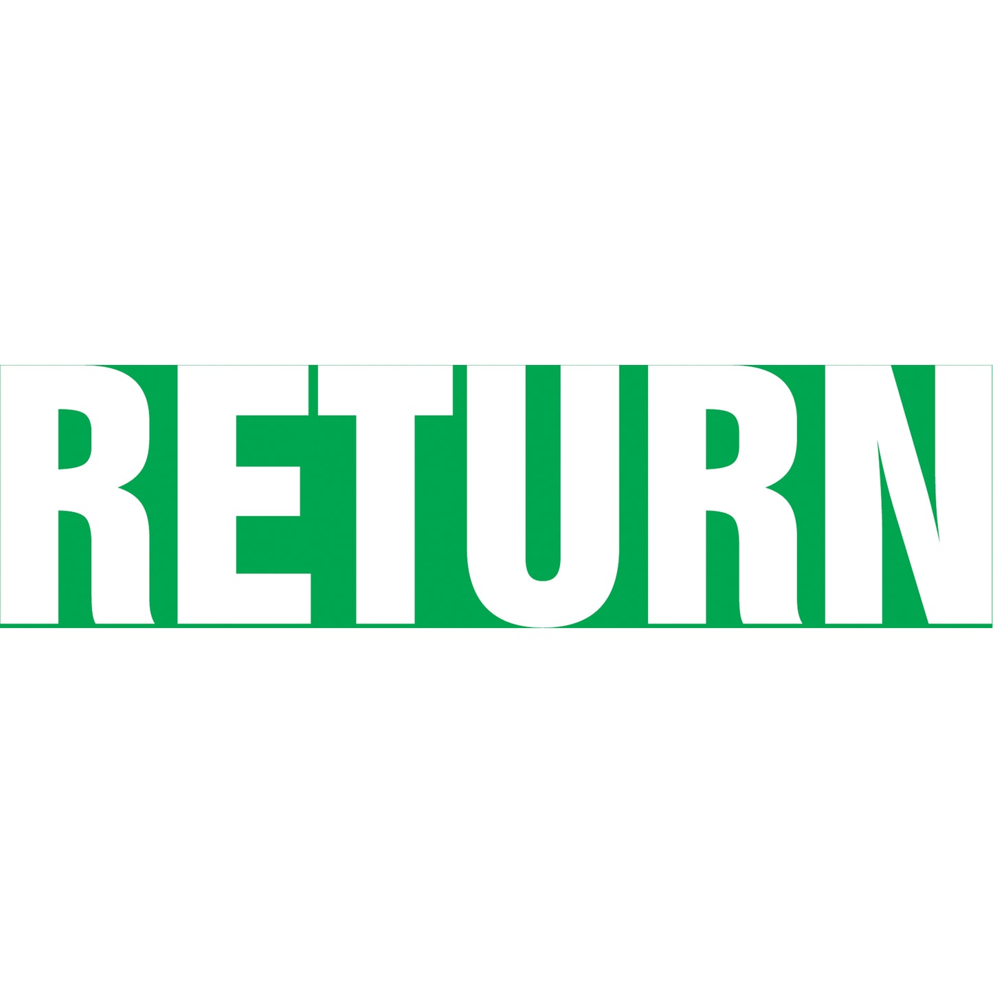 Accuform Signs "Return" Pipe Markers, Self-Adhesive, 4" H x 24" W, White on Green