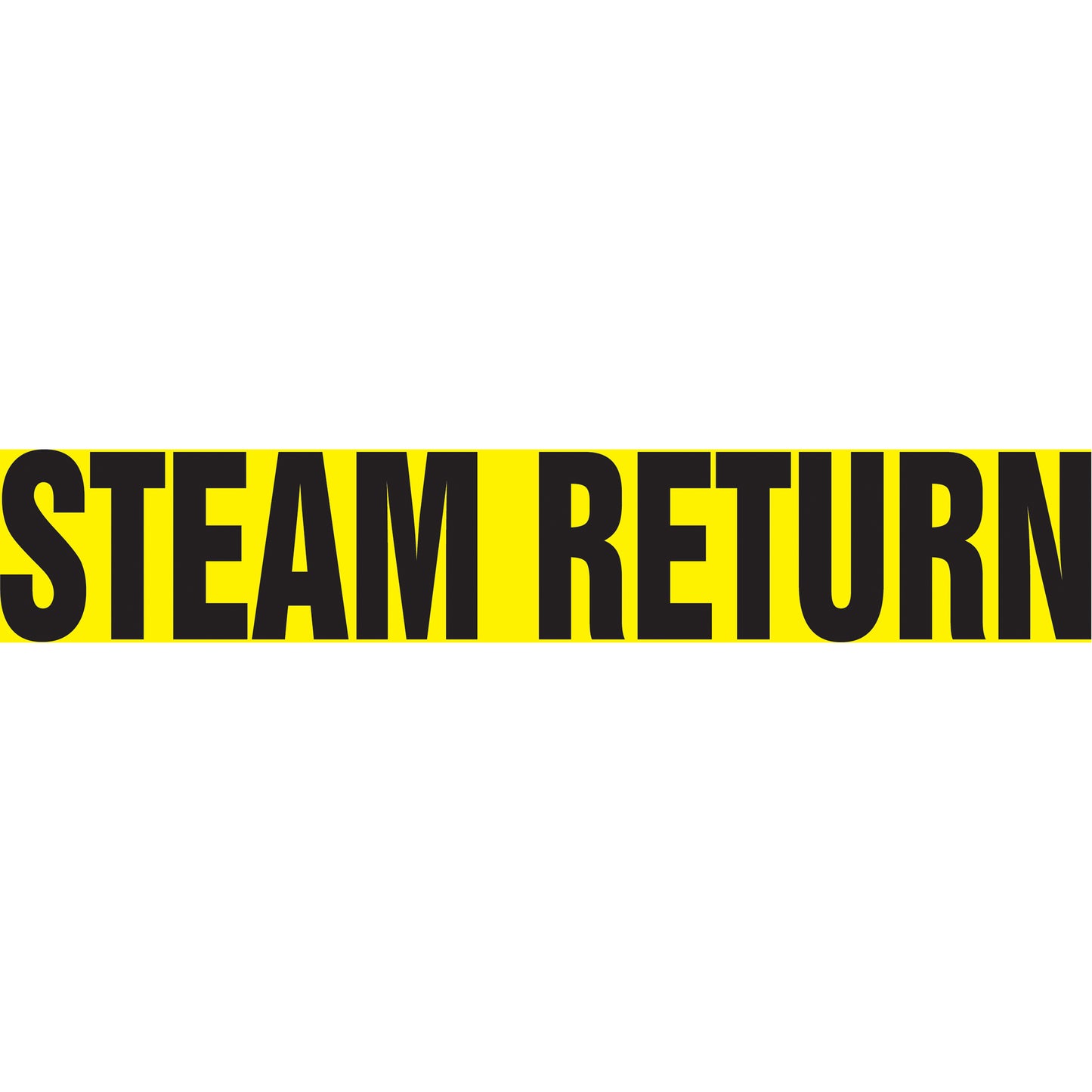 Accuform Signs "Steam Return" Pipe Markers, Self-Adhesive, 4" H x 24" W, Black on Yellow