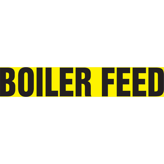 Accuform Signs Snap Tite™ "Boiler Feed" Pipe Marker, Snap-On, 14" H x 12" W, Black on Yellow