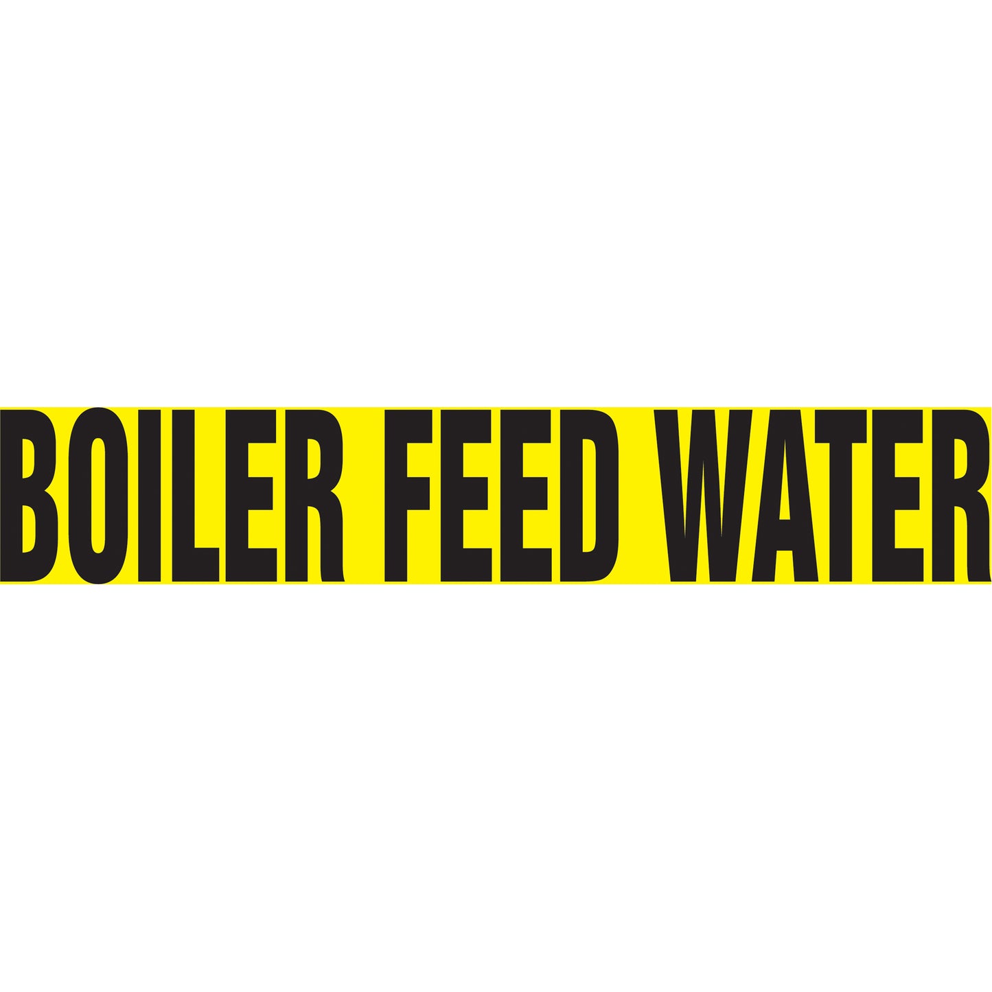 Accuform Signs Snap Tite™ "Boiler Feed Water" Pipe Marker, Snap-On, 14" H x 12" W, Black on Yellow