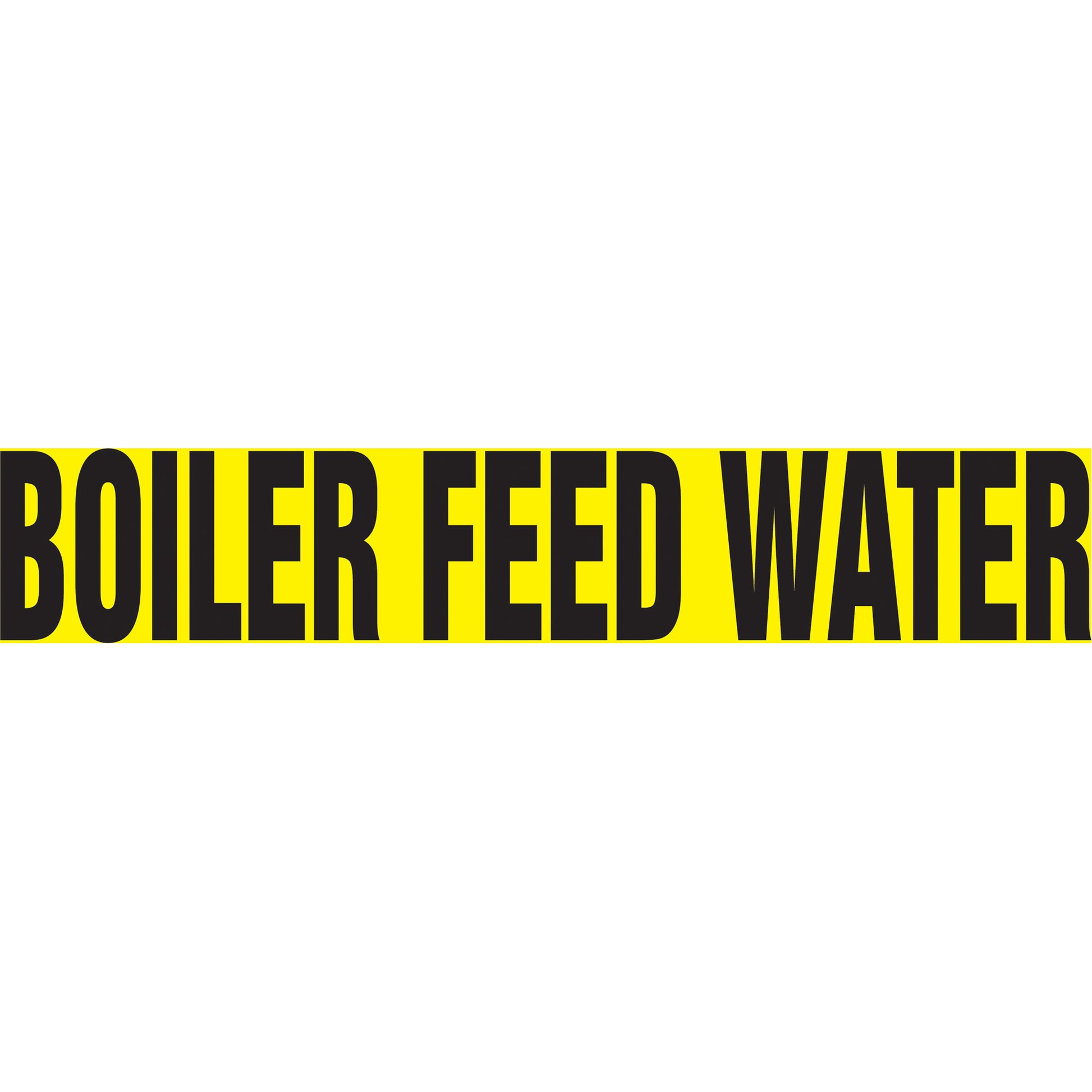 Accuform Signs Snap Tite™ "Boiler Feed Water" Pipe Marker, Snap-On, 14" H x 12" W, Black on Yellow