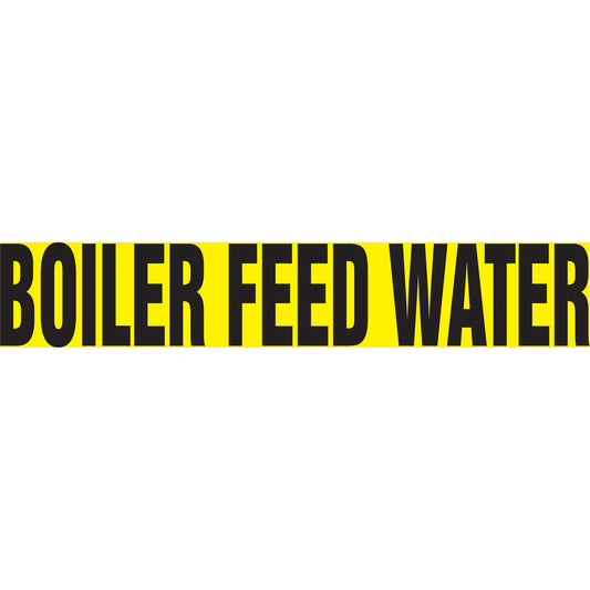 Accuform Signs Snap Tite™ "Boiler Feed Water" Pipe Marker, Snap-On, 14" H x 12" W, Black on Yellow