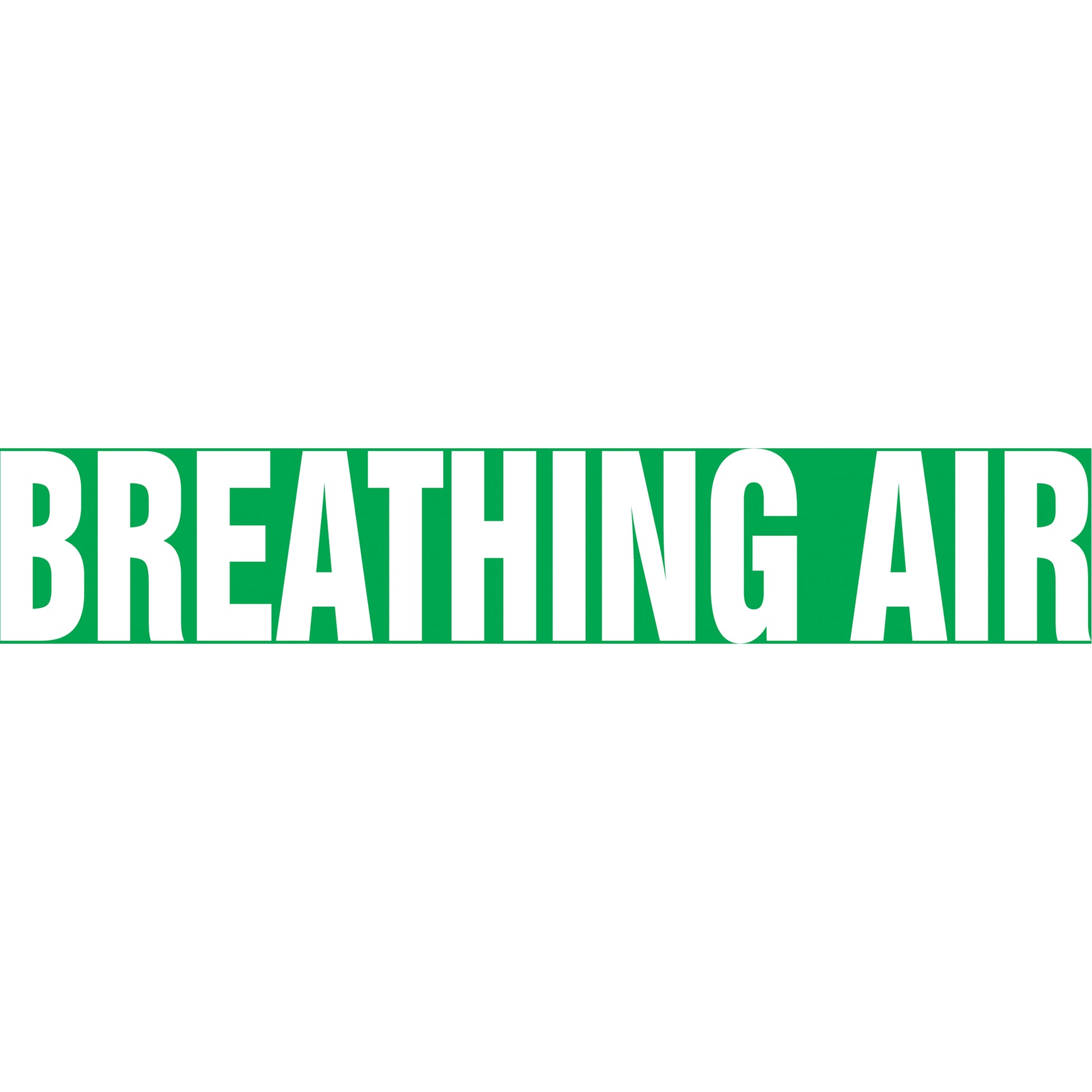 Accuform Signs Snap Tite™ "Breathing Air" Pipe Marker, Snap-On, 14" H x 12" W, White on Green
