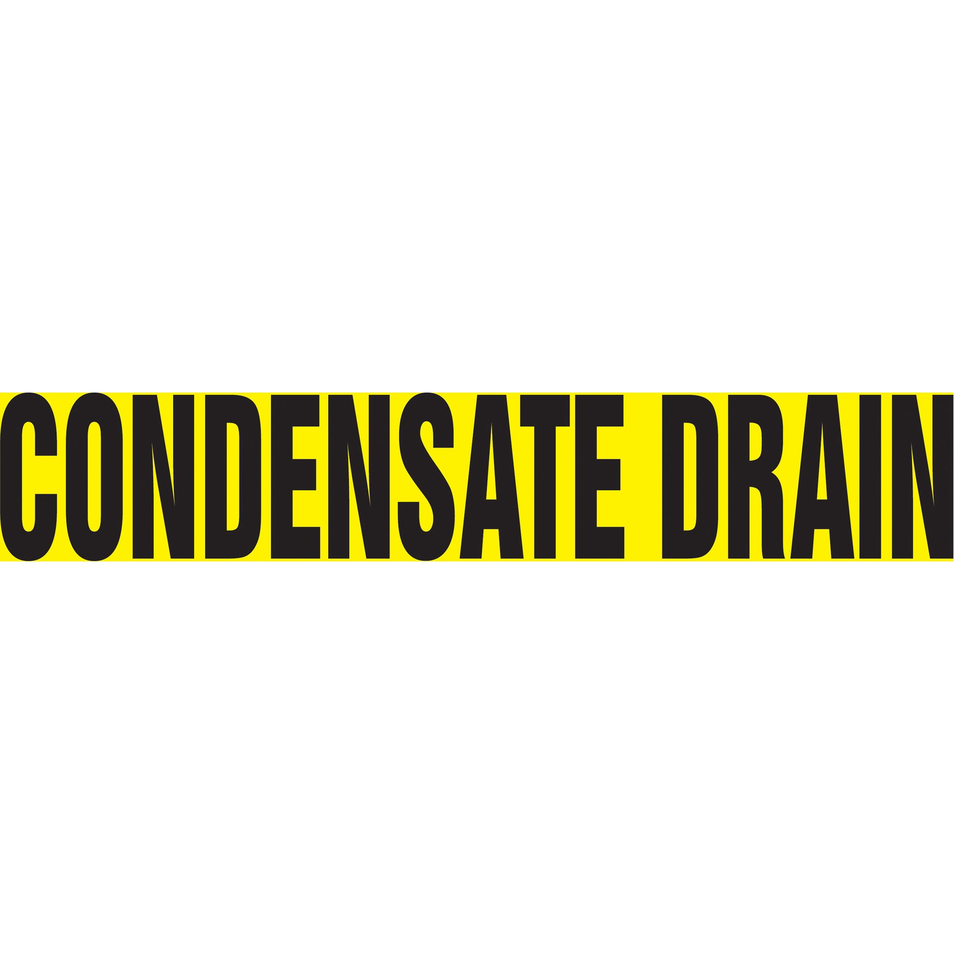 Accuform Signs Snap Tite™ "Condensate Drain" Pipe Marker, Snap-On, 14" H x 12" W, Black on Yellow
