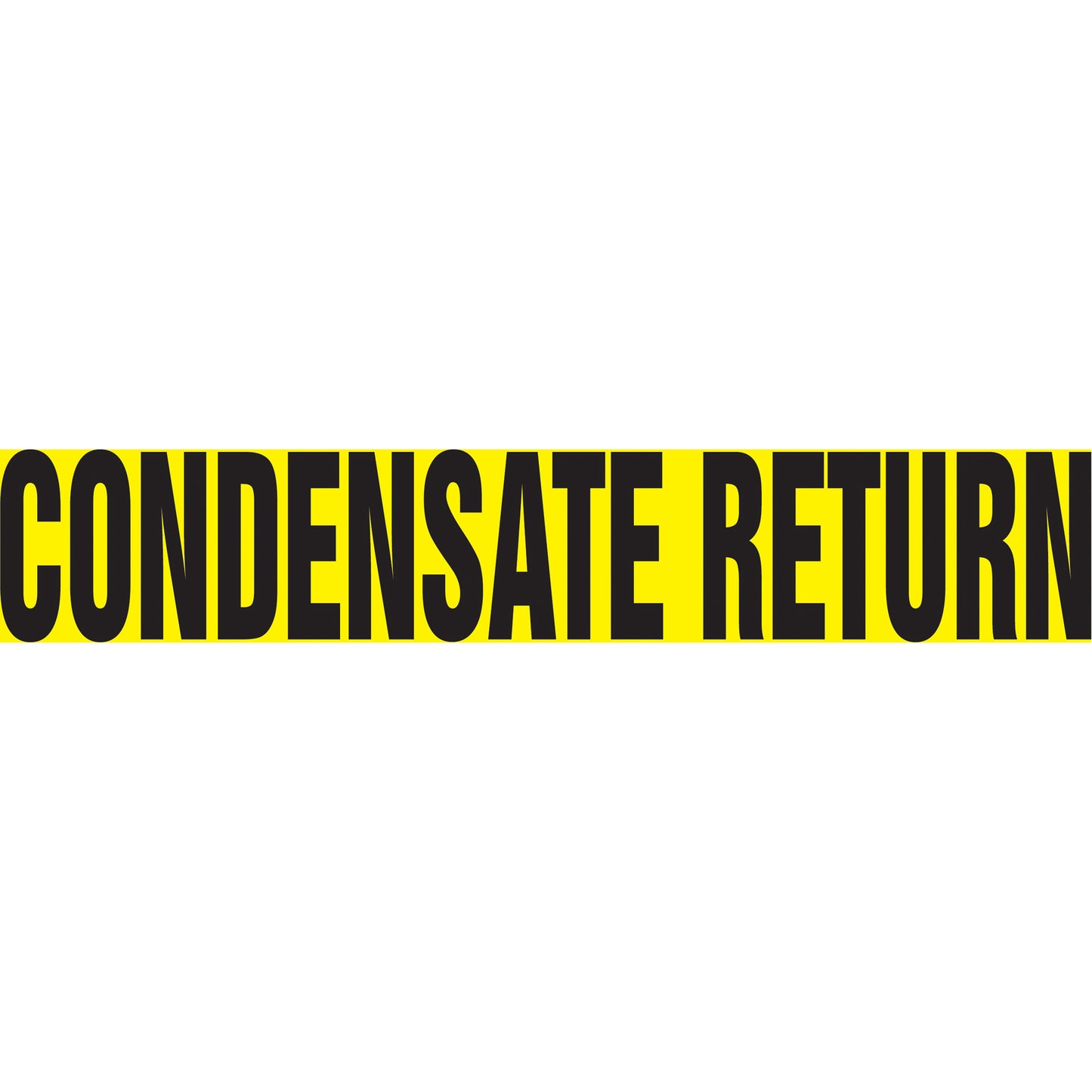 Accuform Signs Snap Tite™ "Condensate Return" Pipe Marker, Snap-On, 14" H x 12" W, Black on Yellow