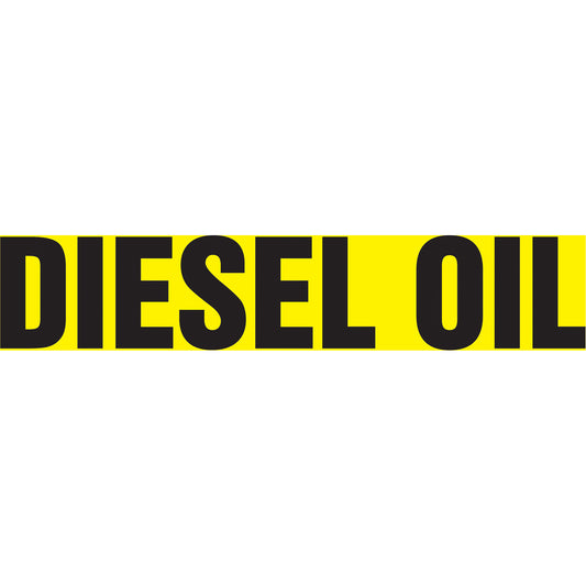 Accuform Signs Snap Tite™ "Diesel Oil" Pipe Markers, Snap-On, 14" H x 12" W, Black on Yellow