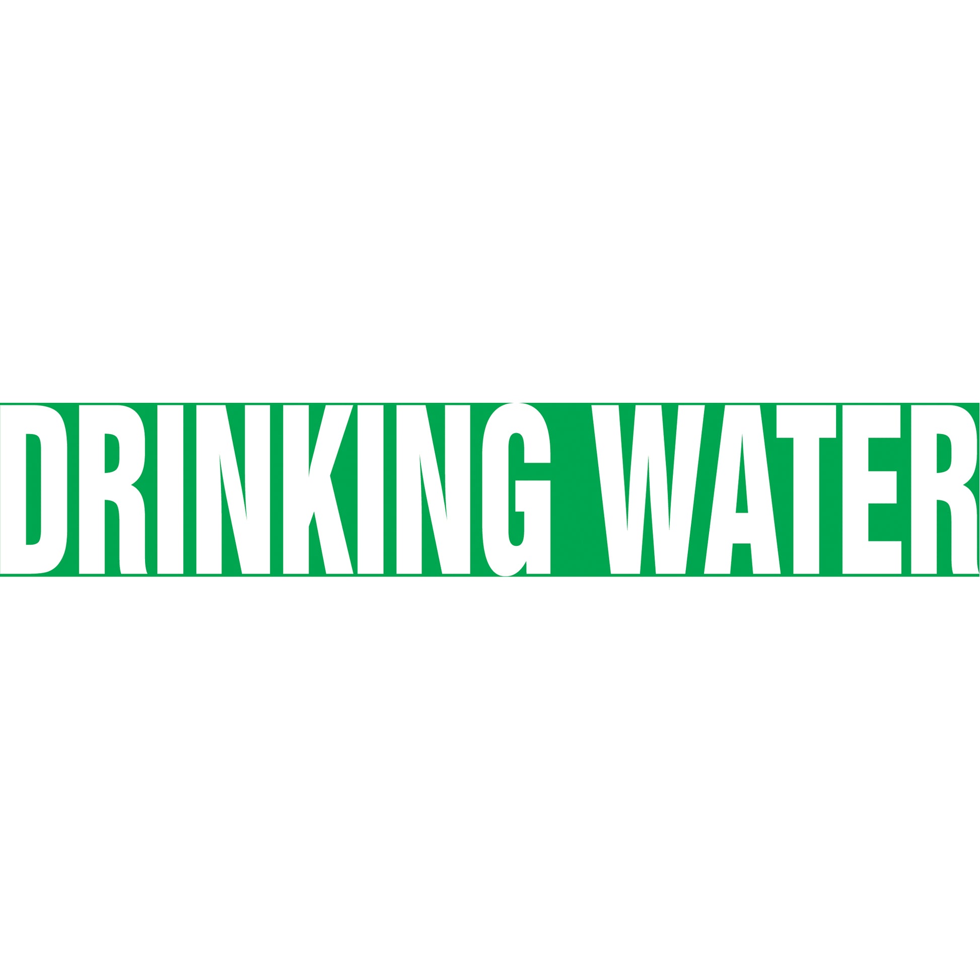 Accuform Signs Snap Tite™ "Drinking Water" Pipe Marker, Snap-On, 19" H x 12" W, White on Green