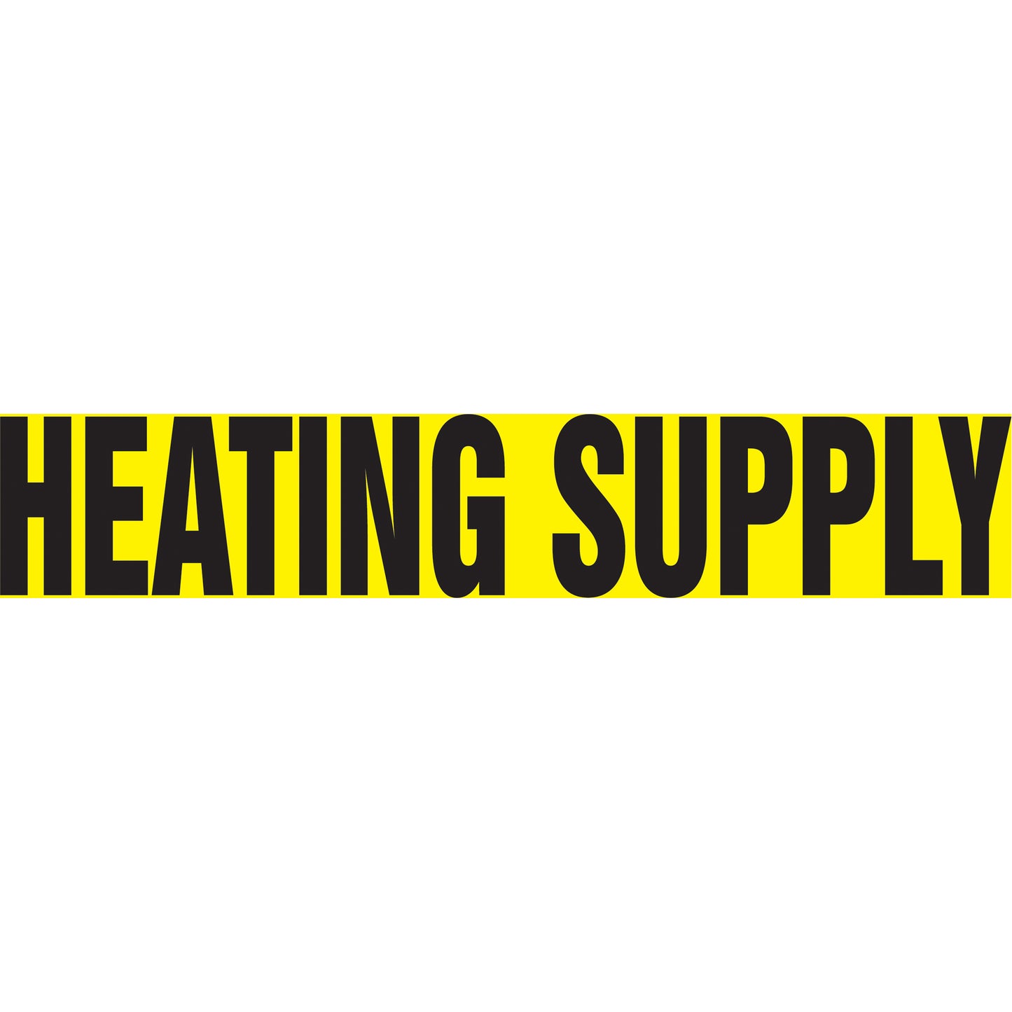 Accuform Signs Snap Tite™ "Heating Supply" Pipe Marker, Snap-On, 14" H x 12" W, Black on Yellow