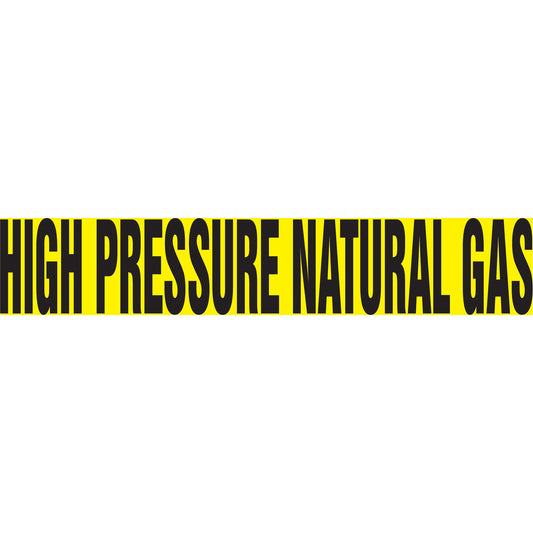 Accuform Signs Snap Tite™ "High Pressure Natural Gas" Pipe Marker, Snap-On, 14" H x 12" W, Black on Yellow