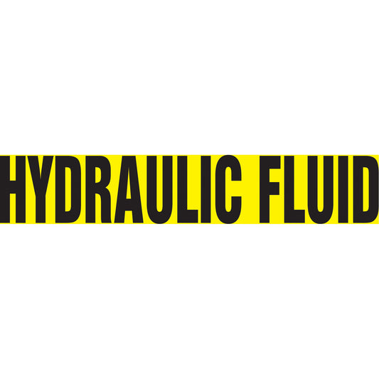 Accuform Signs Snap Tite™ "Hydraulic Fluid" Pipe Marker, Snap-On, 14" H x 12" W, Black on Yellow