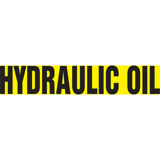 Accuform Signs Snap Tite™ "Hydraulic Oil" Pipe Marker, Snap-On, 14" H x 12" W, Black on Yellow