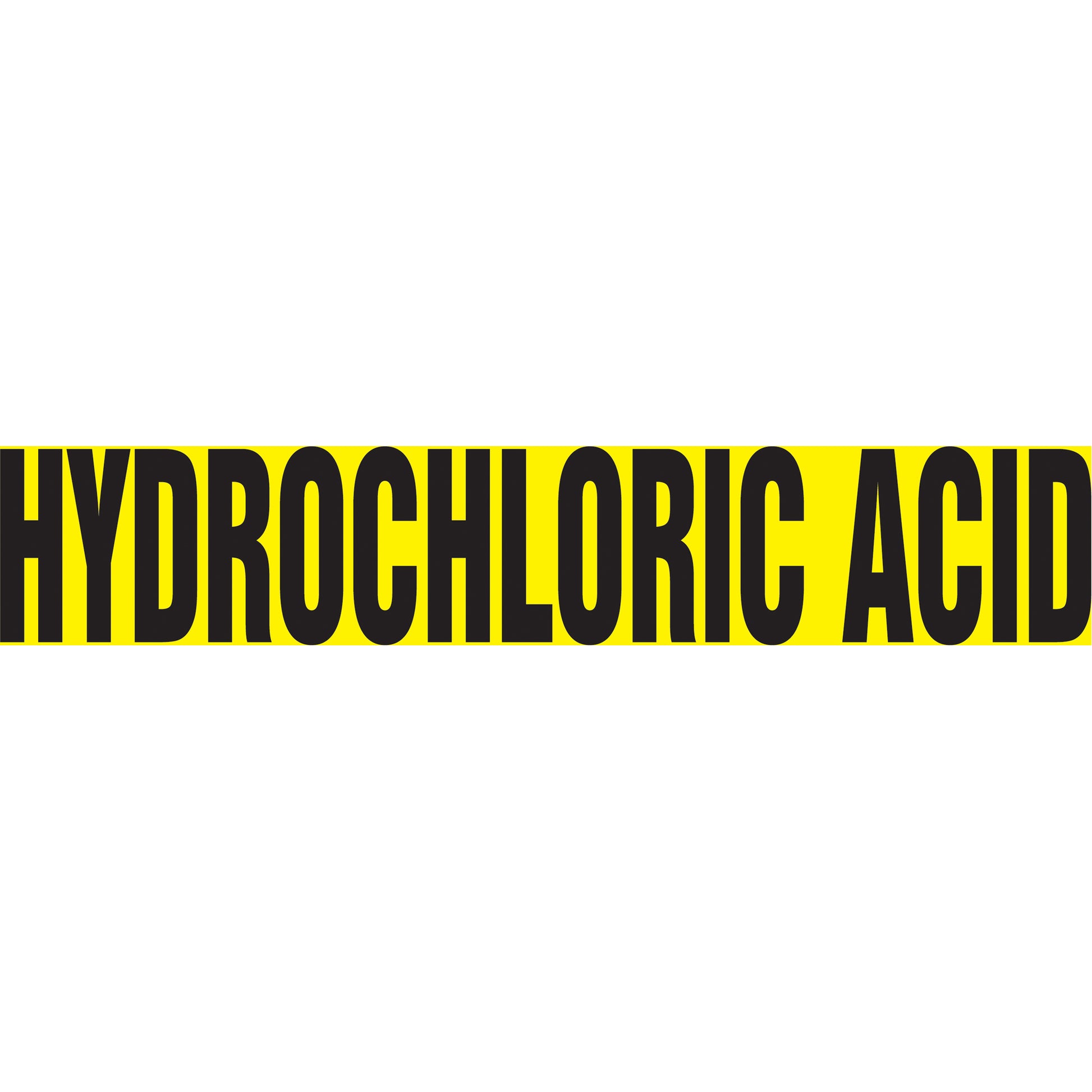 Accuform Signs Snap Tite™ "Hydraulic Acid" Pipe Marker, Snap-On, 14" H x 12" W, Black on Yellow