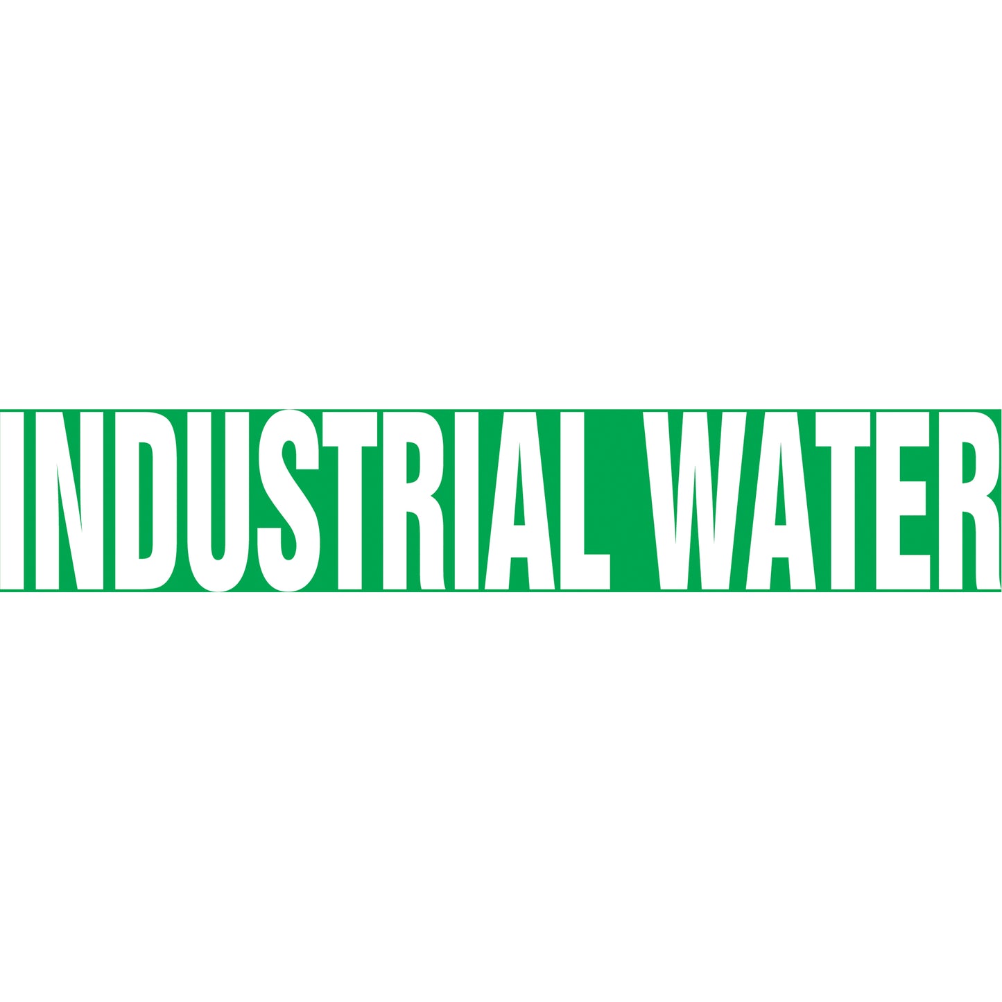 Accuform Signs Snap Tite™ "Industrial Water" Pipe Marker, Snap-On, 14" H x 12" W, White on Green