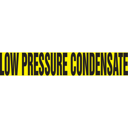 Accuform Signs Snap Tite™ "Low Pressure Condensate" Pipe Marker, Snap-On, 14" H x 12" W, Black on Yellow